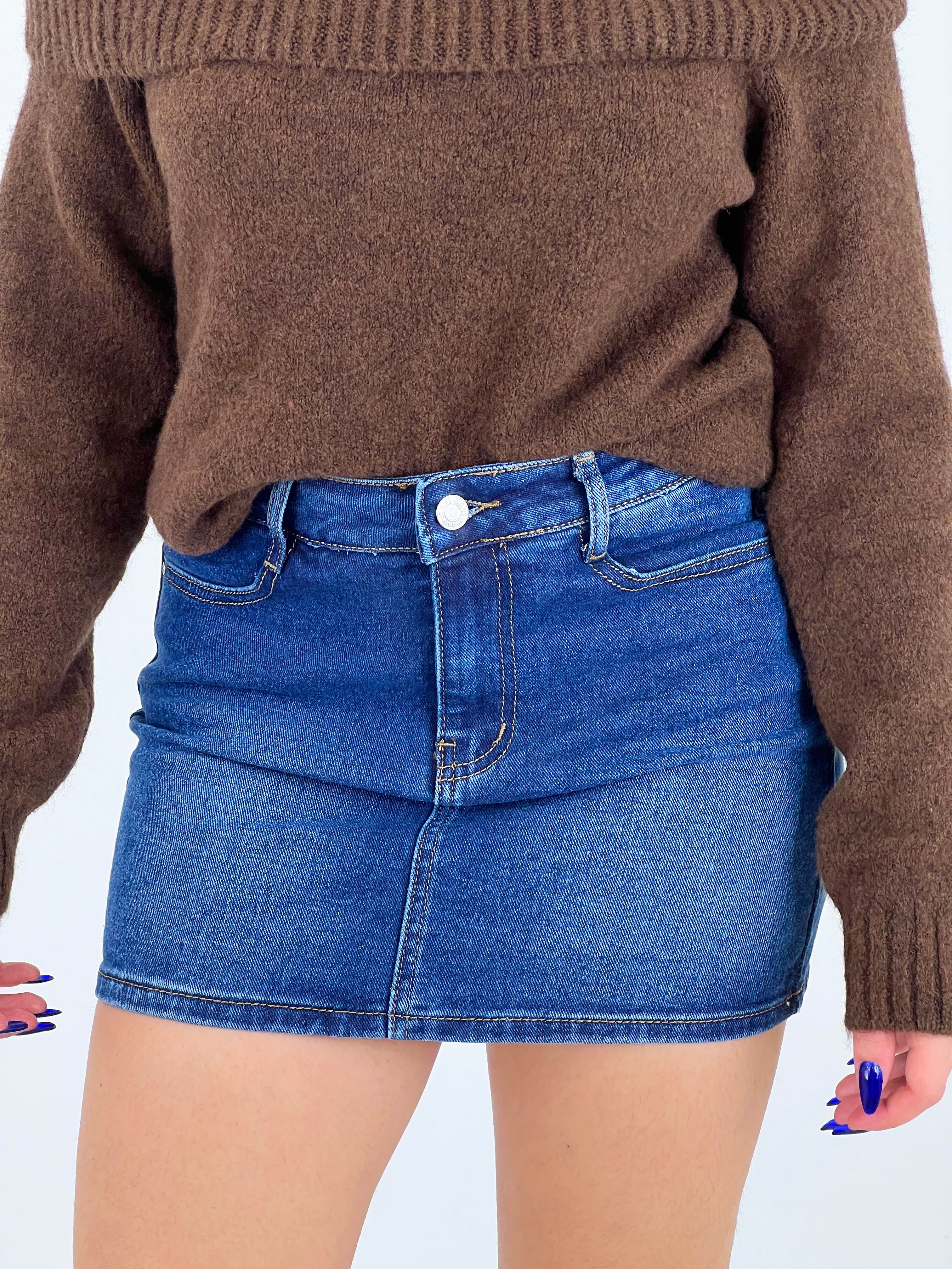 Falda mini denim