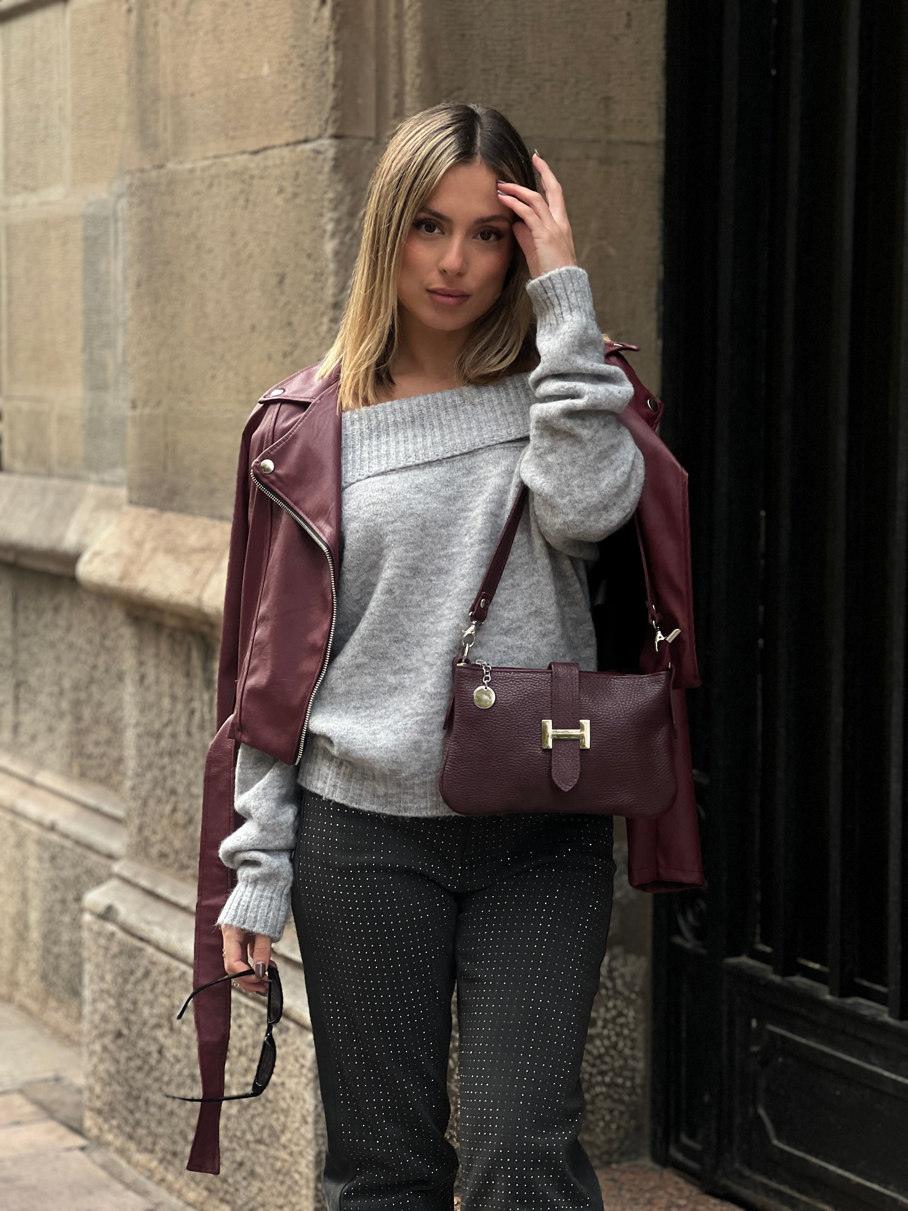 Jersey grosso decote barco