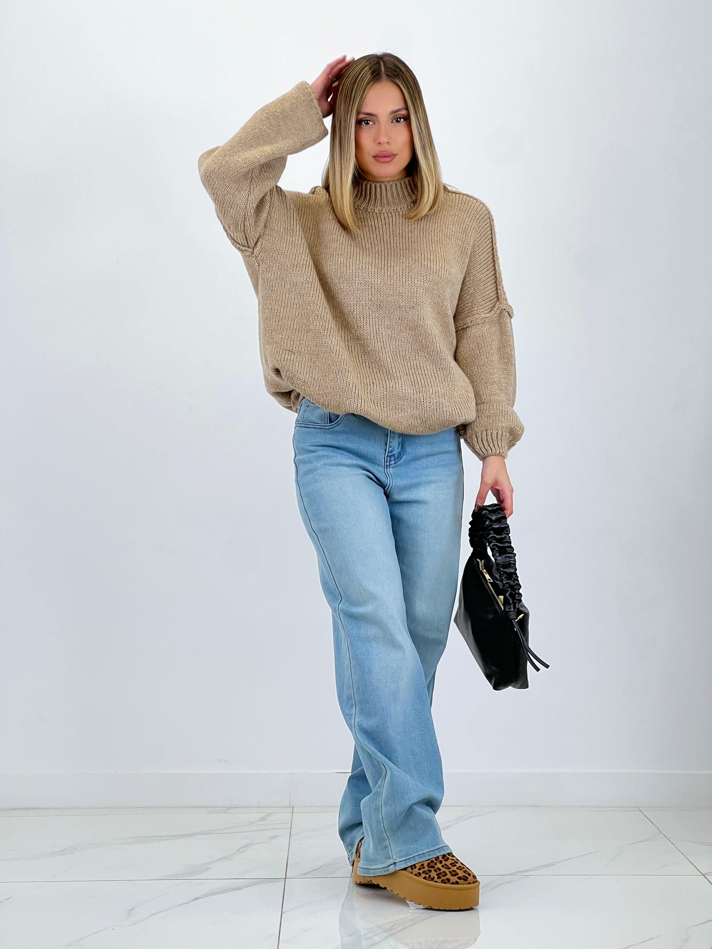 Jersey perkins oversize manga caída