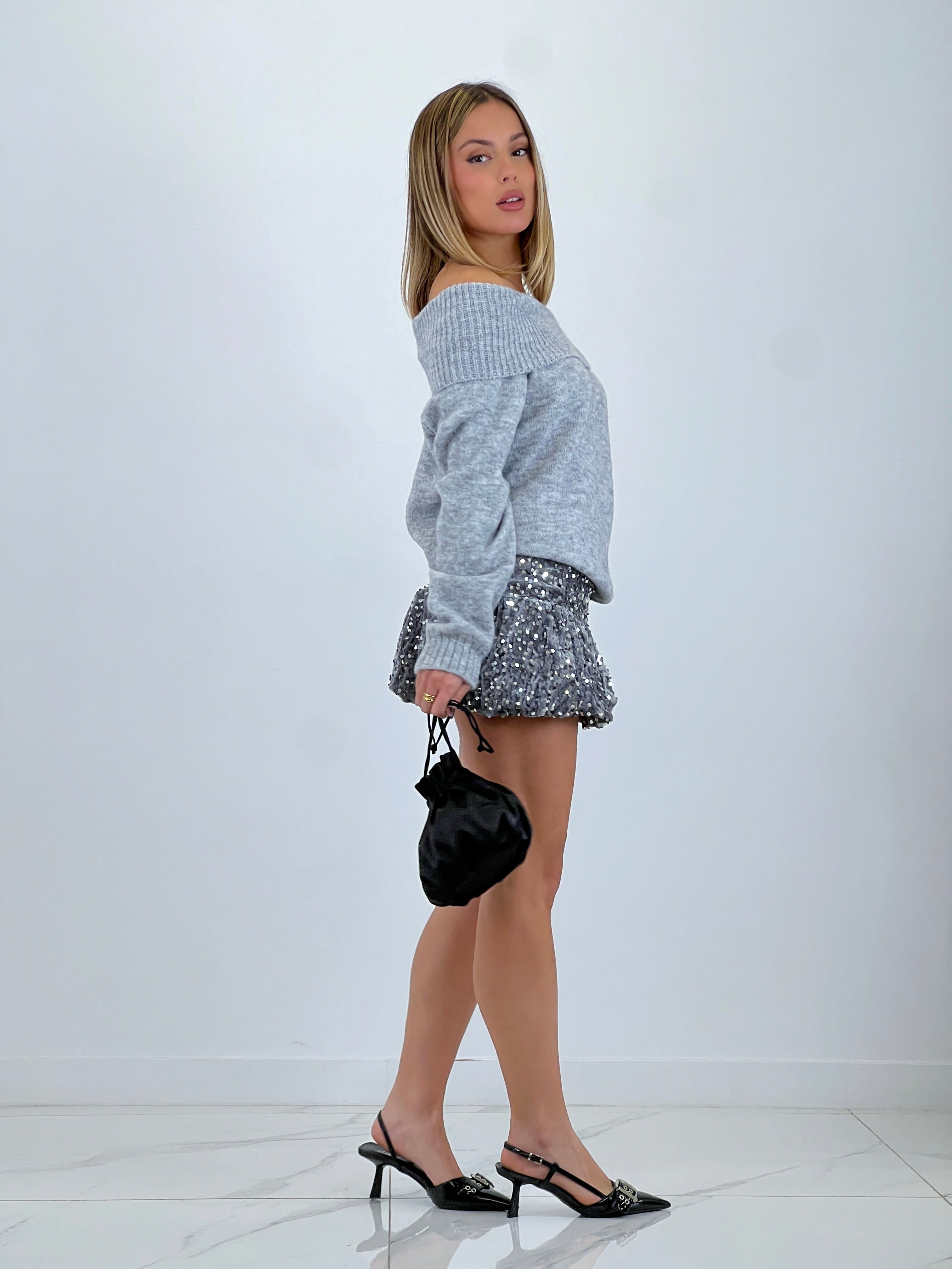 Falda lentejuelas globo