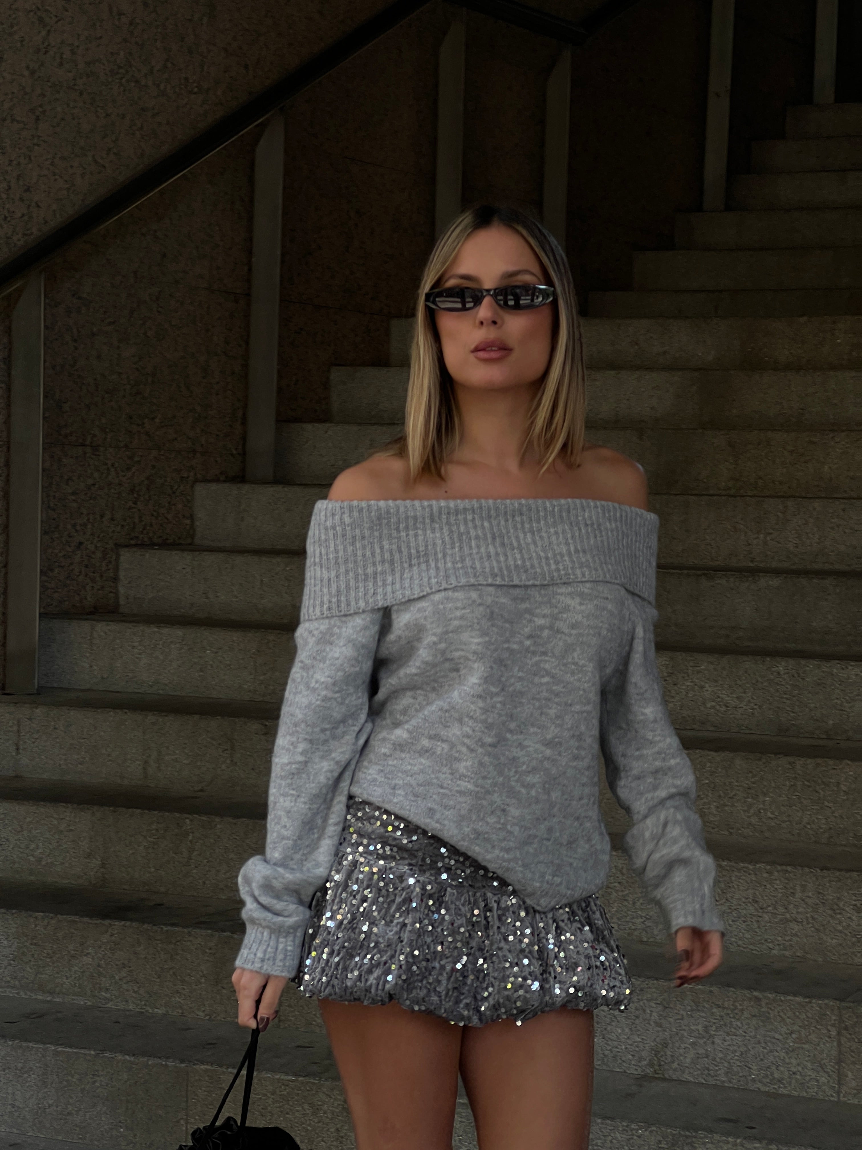 Falda lentejuelas globo