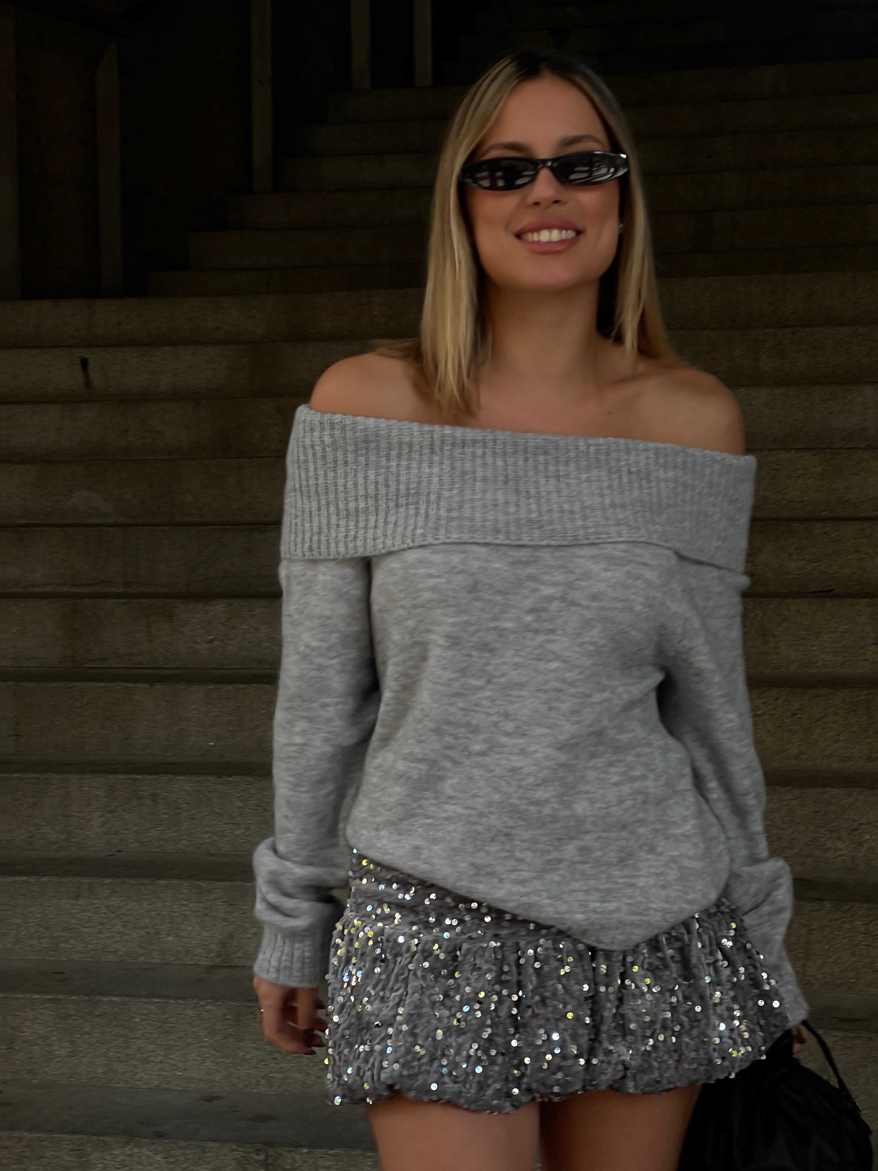 Falda lentejuelas globo