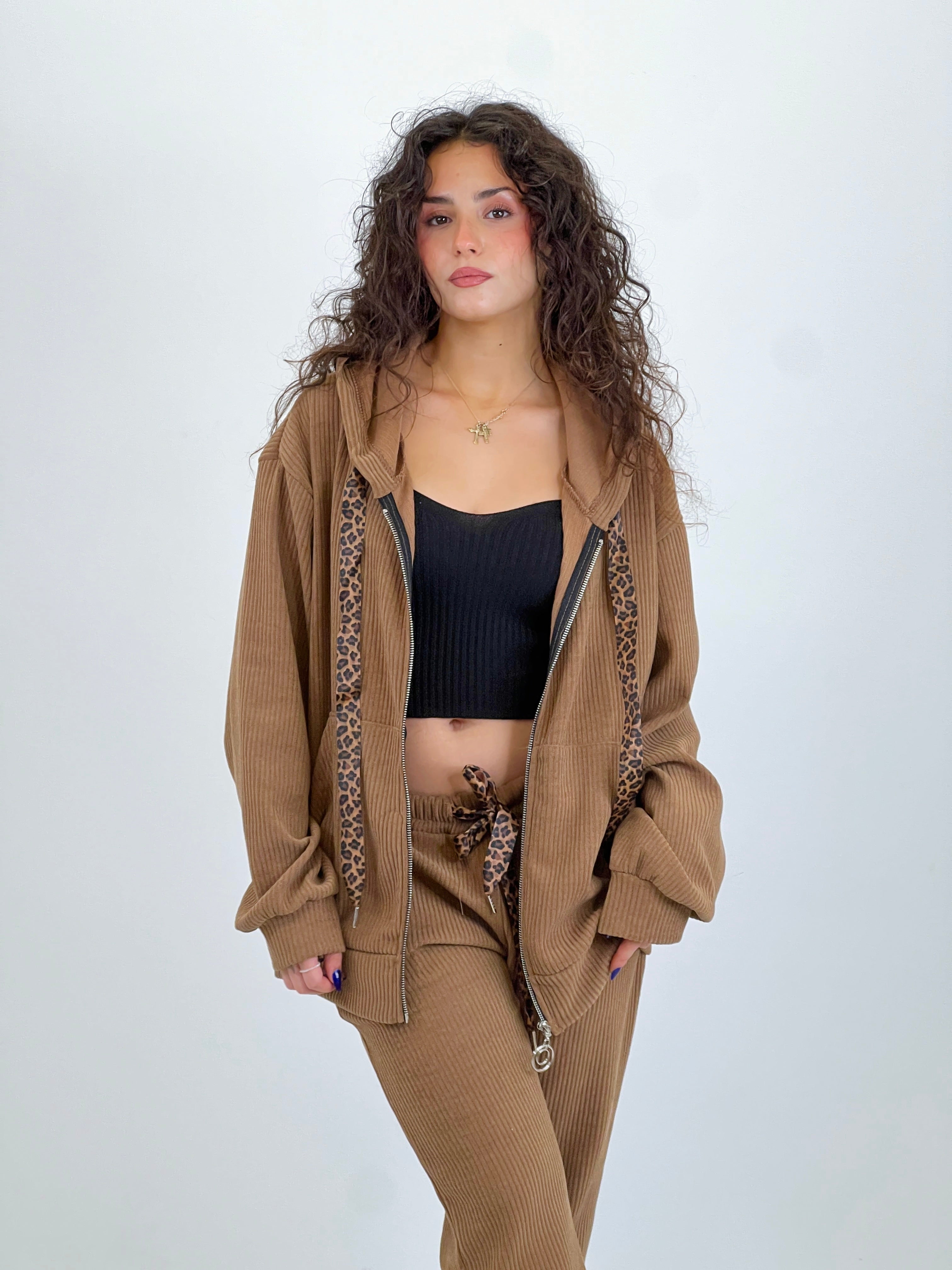 Chaqueta de pana cremallera