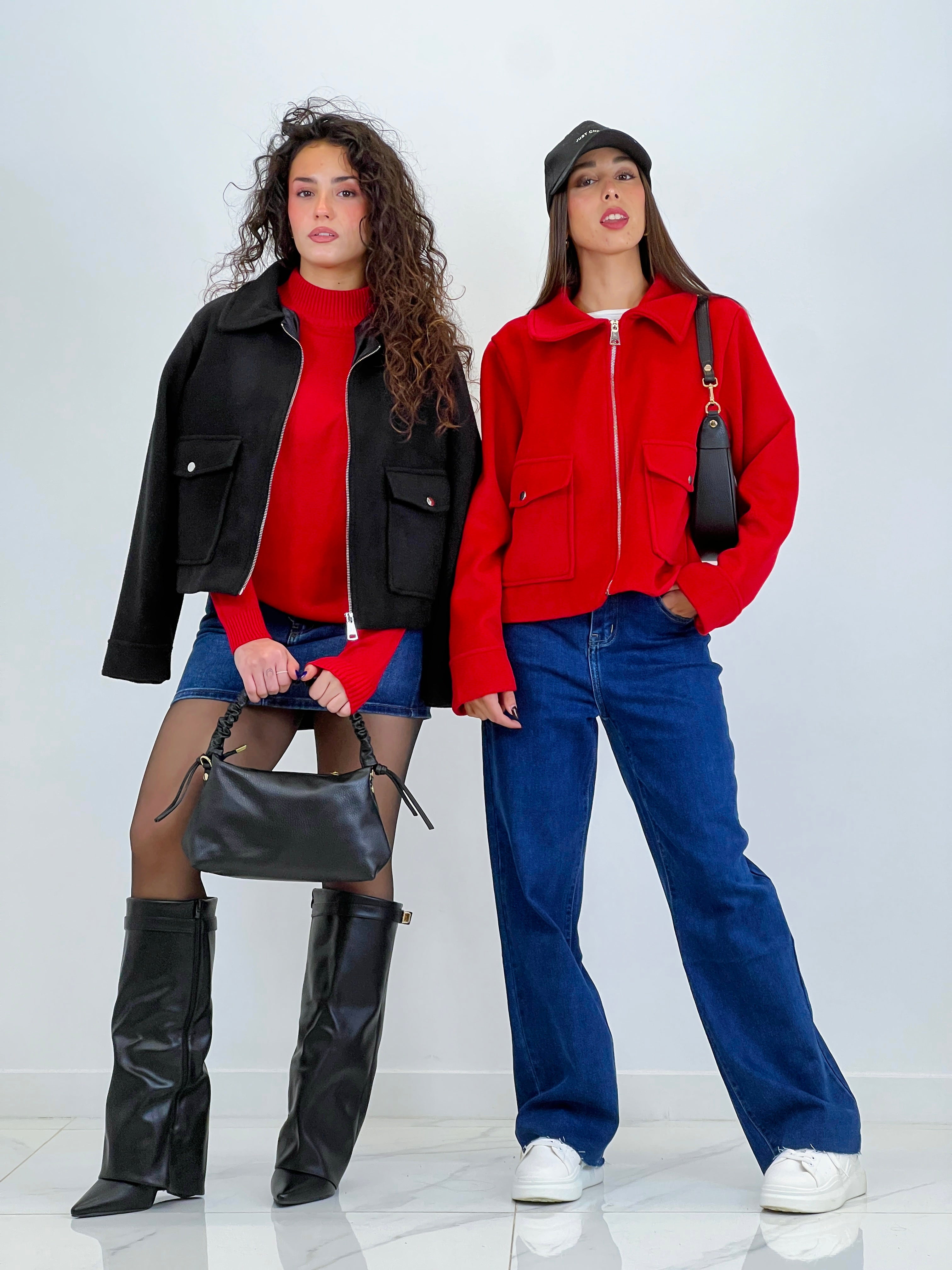 Chaqueta solapa cremallera