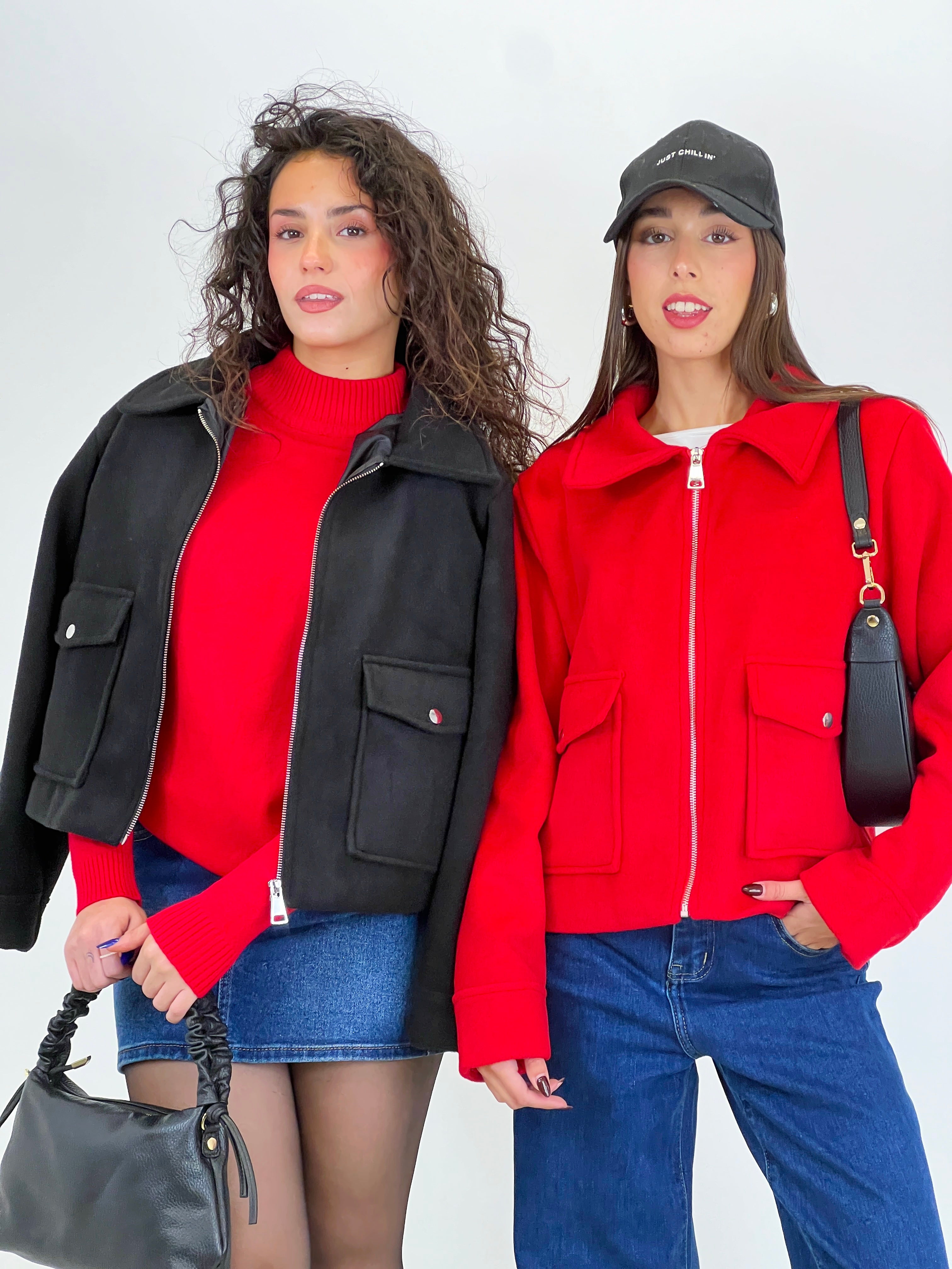 Chaqueta solapa cremallera