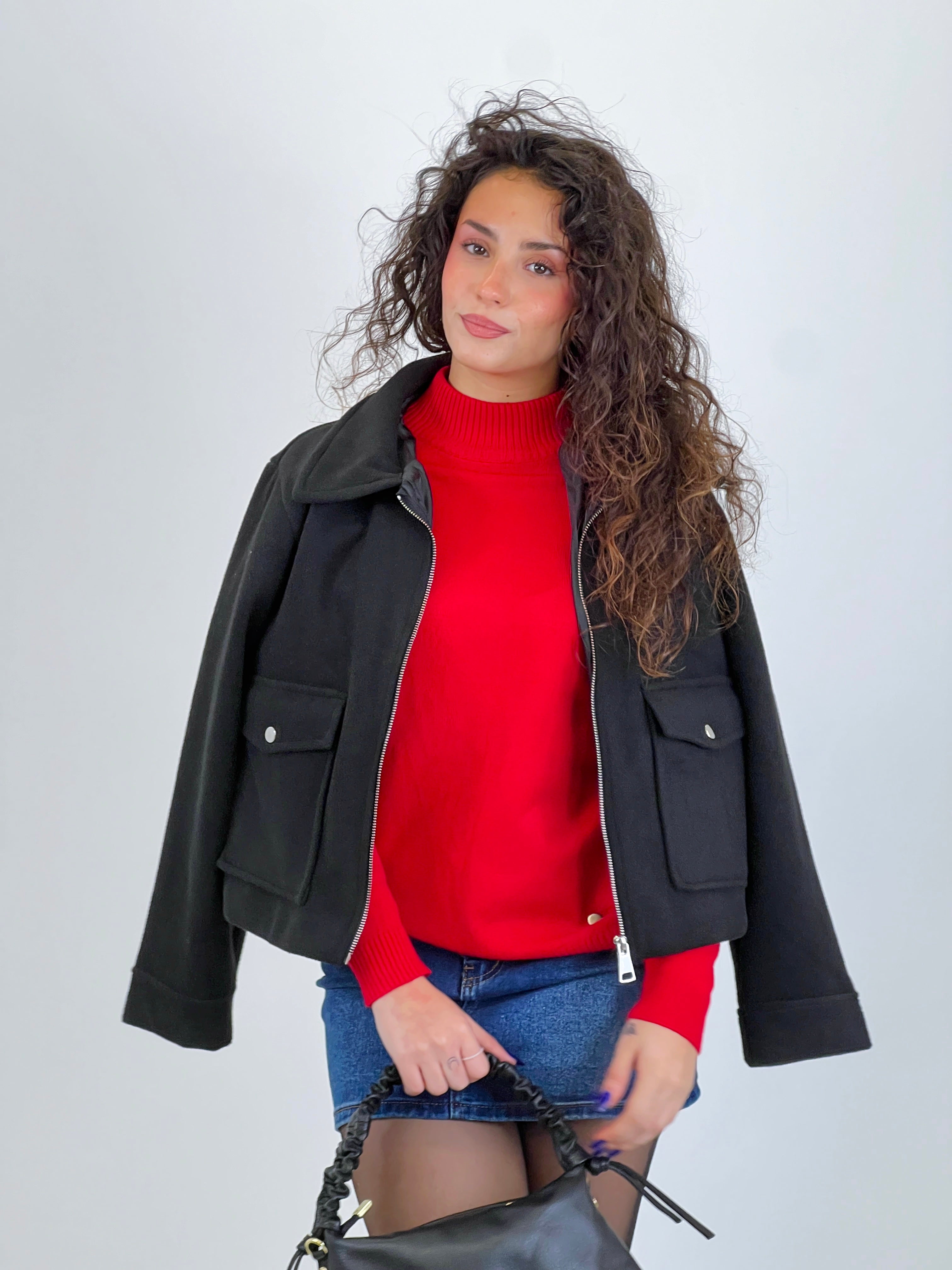 Chaqueta solapa cremallera