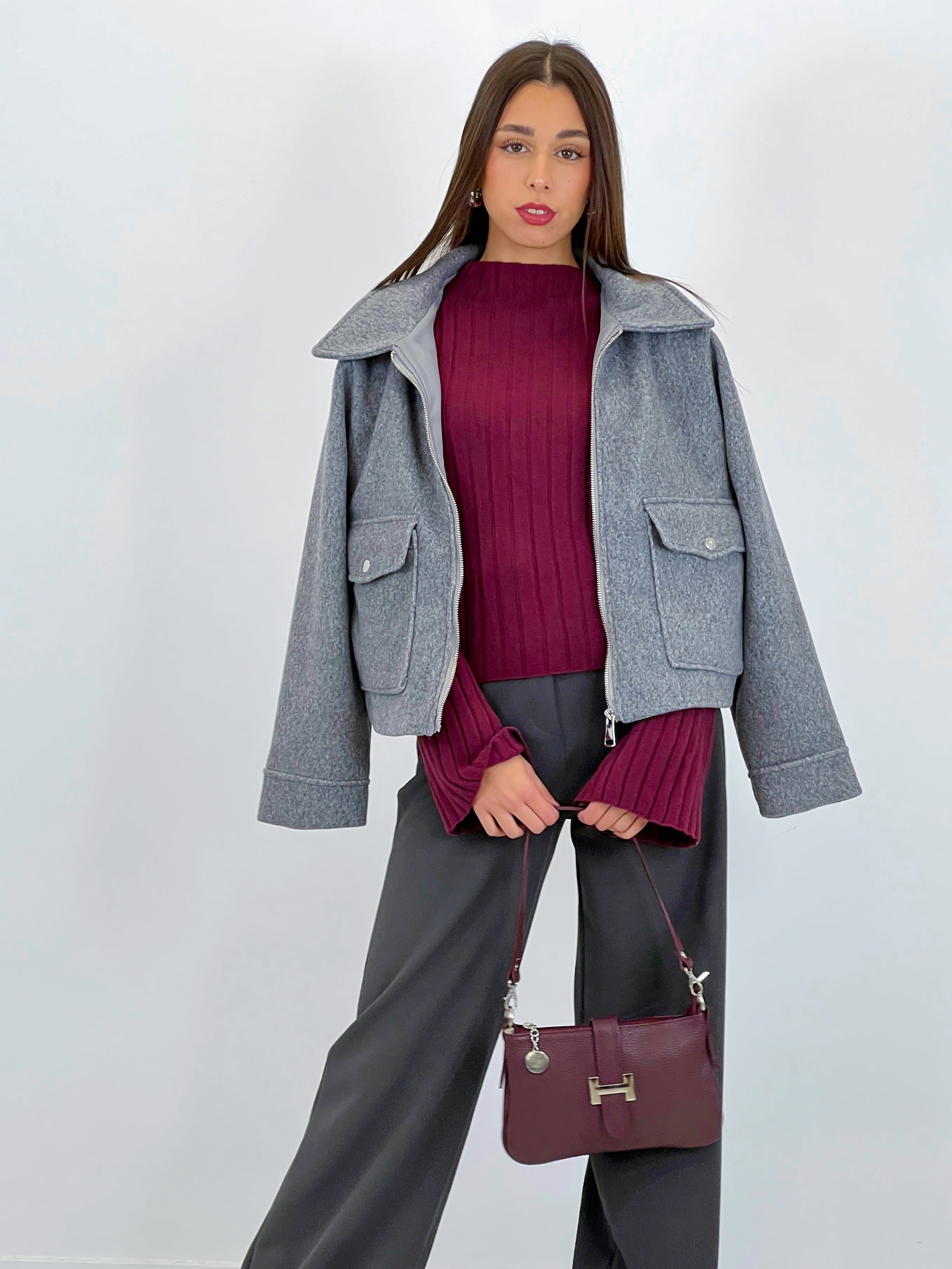 Chaqueta solapa cremallera