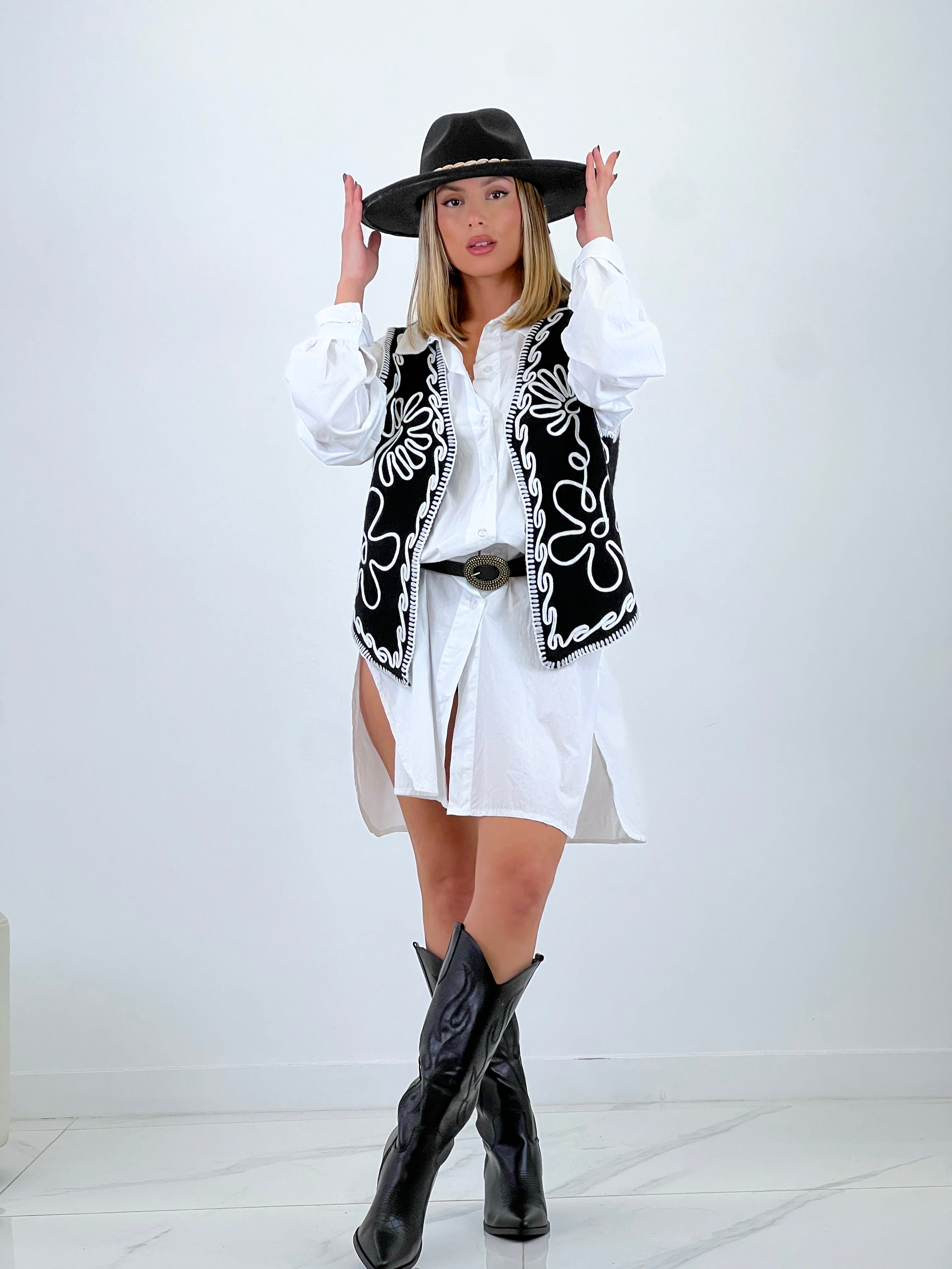 Bota cowboy alta Atlanta