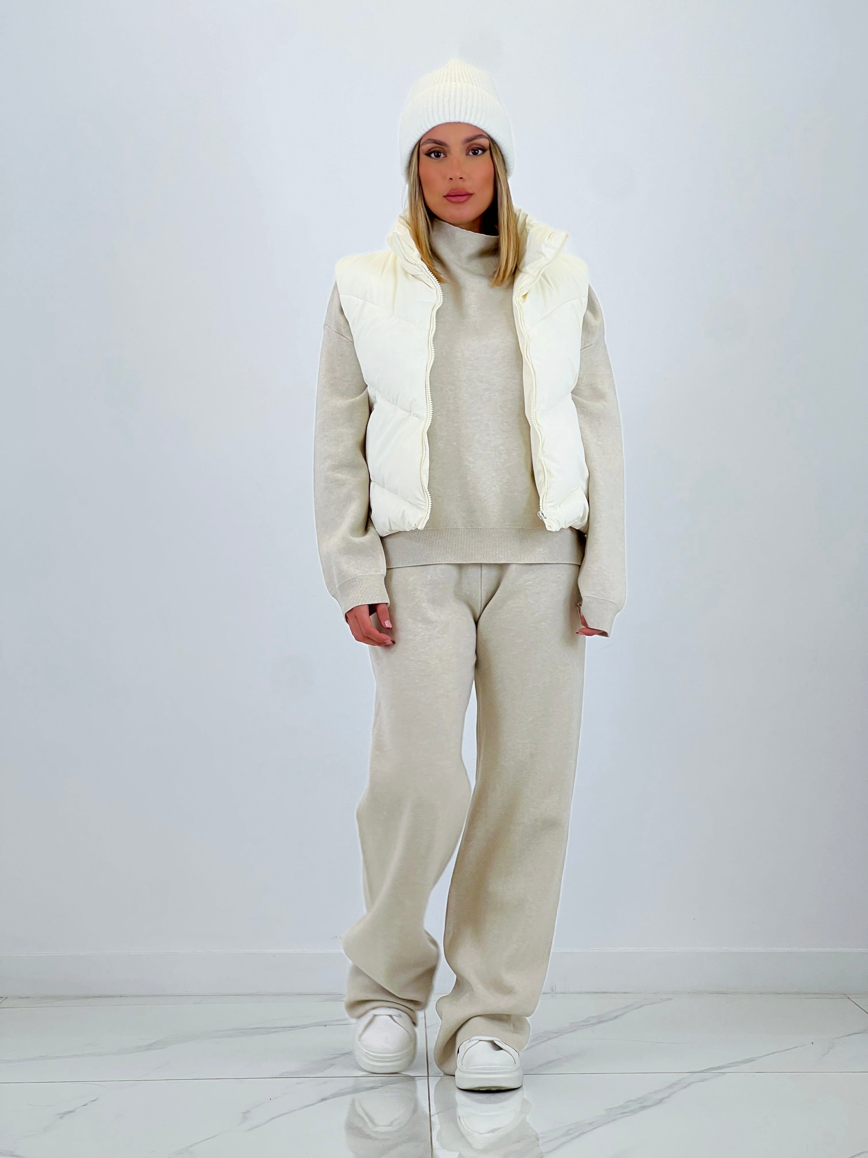 Chaleco crop acolchado