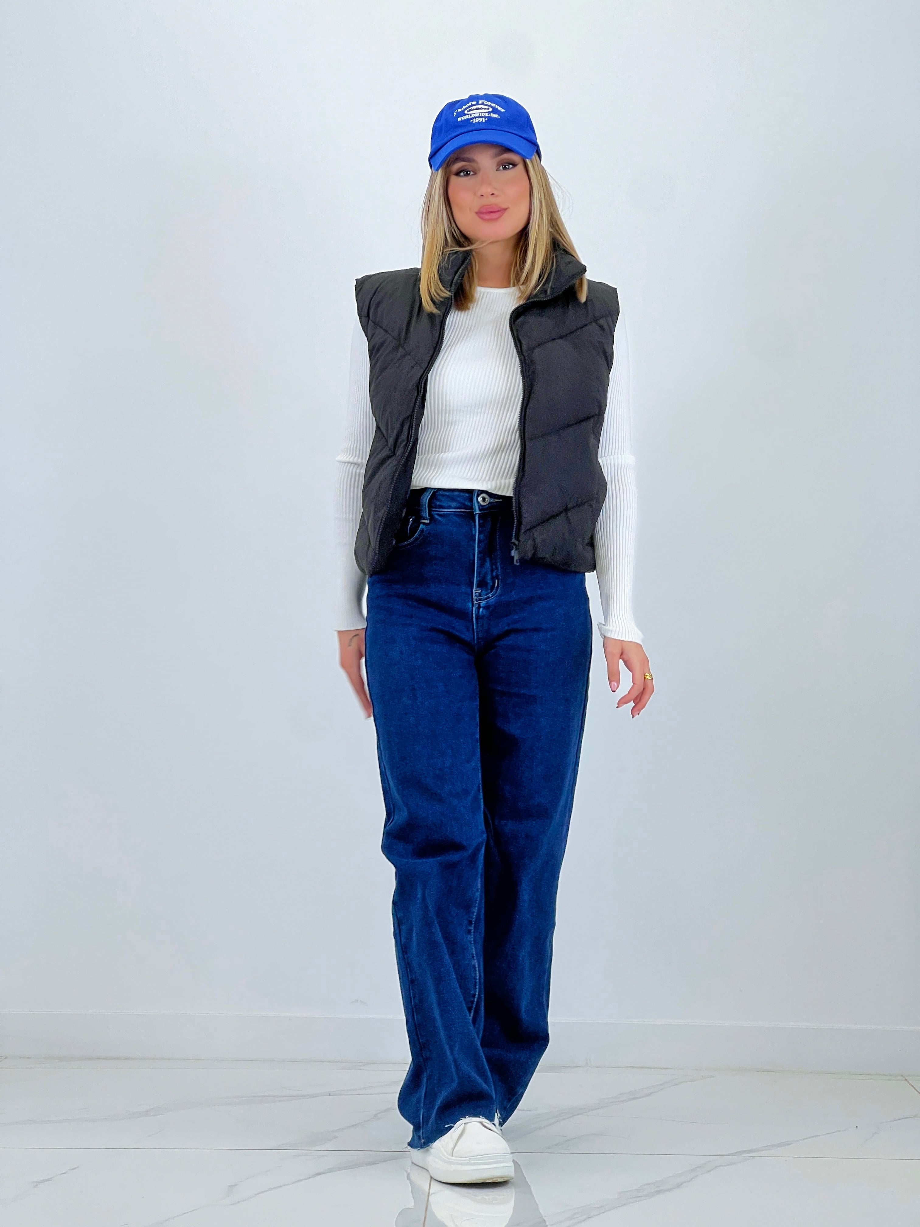 Chaleco crop acolchado