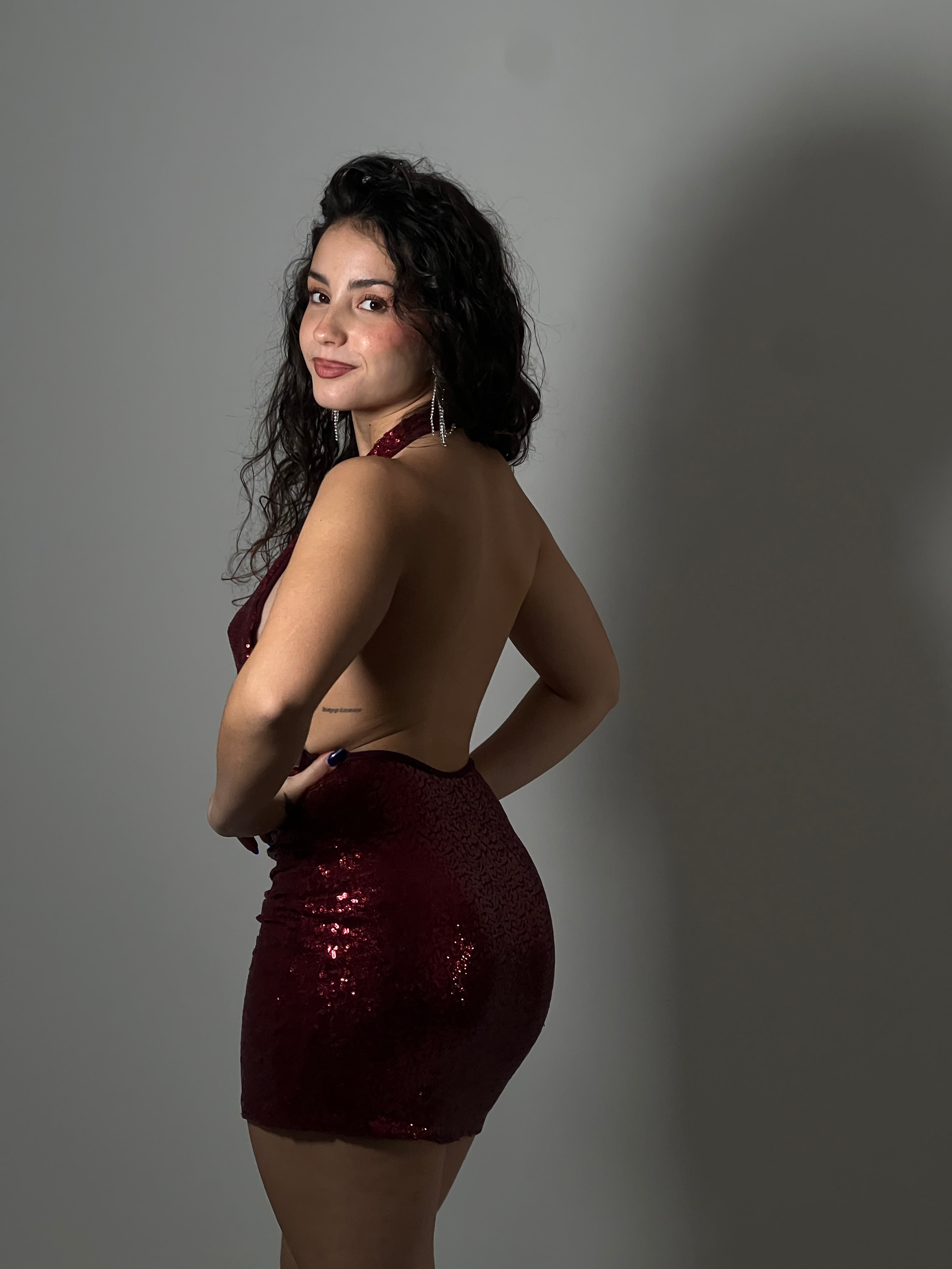 Vestido halter lentejuelas Hera