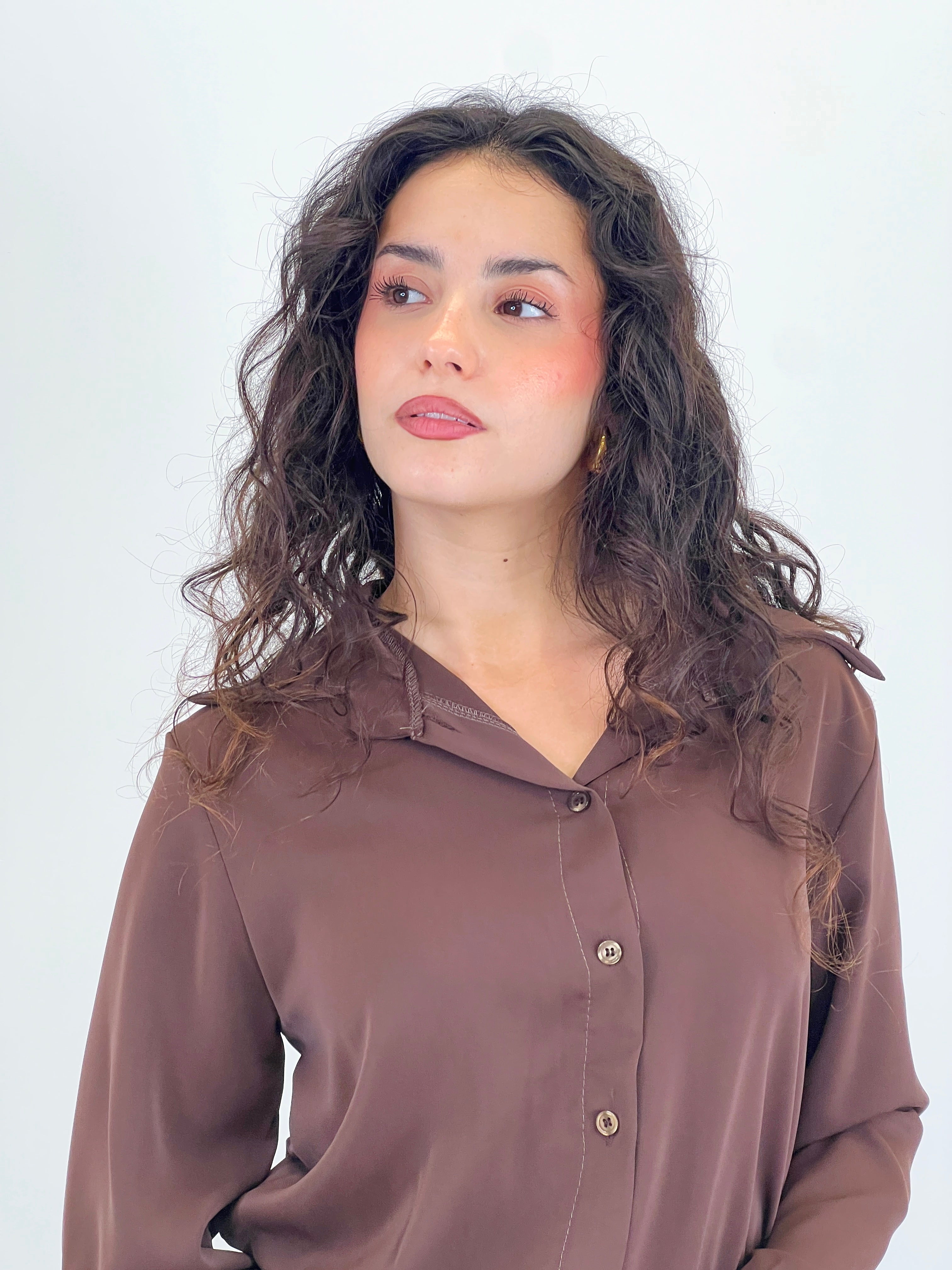 Vestido camisero falda volantes