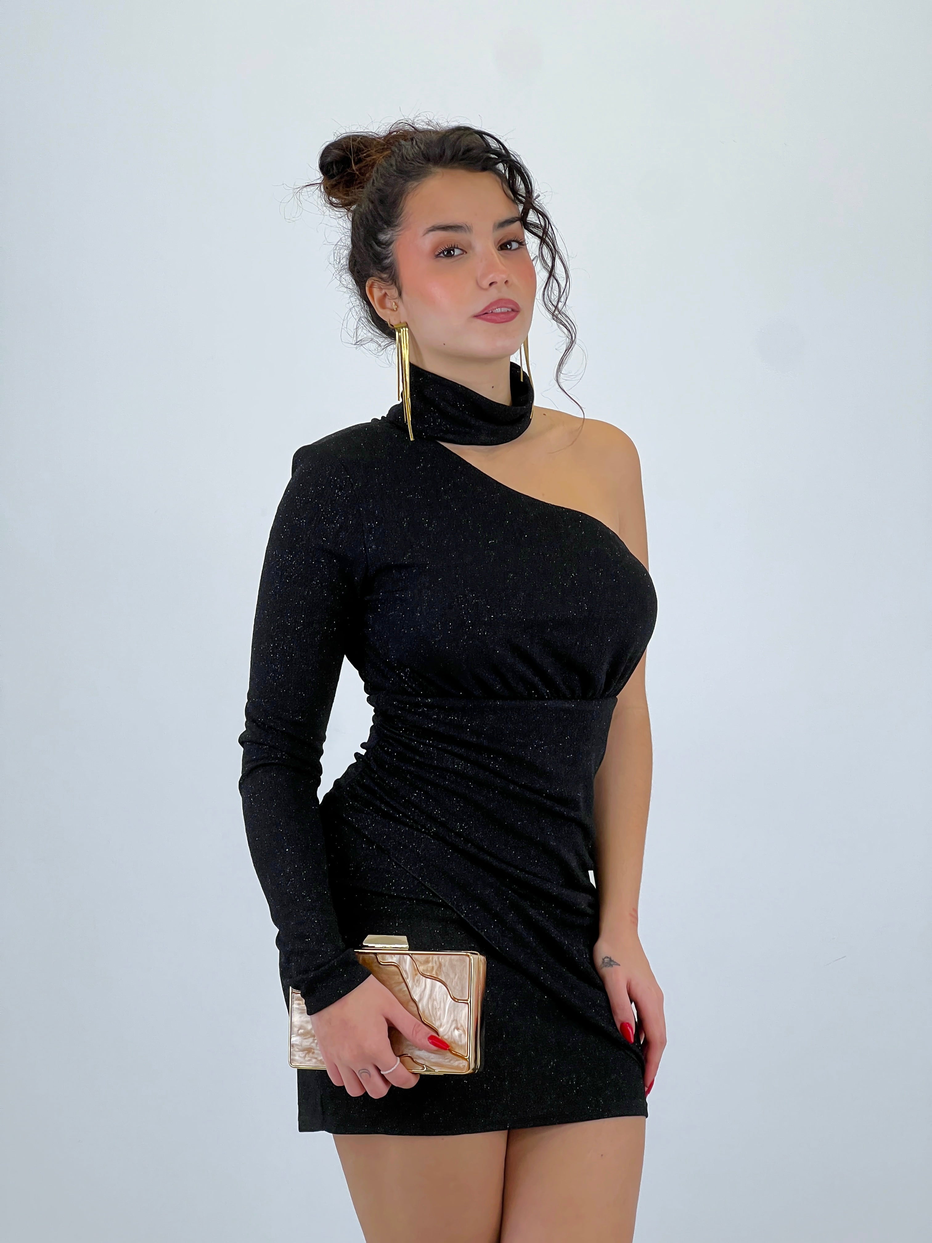 Vestido brillo choker
