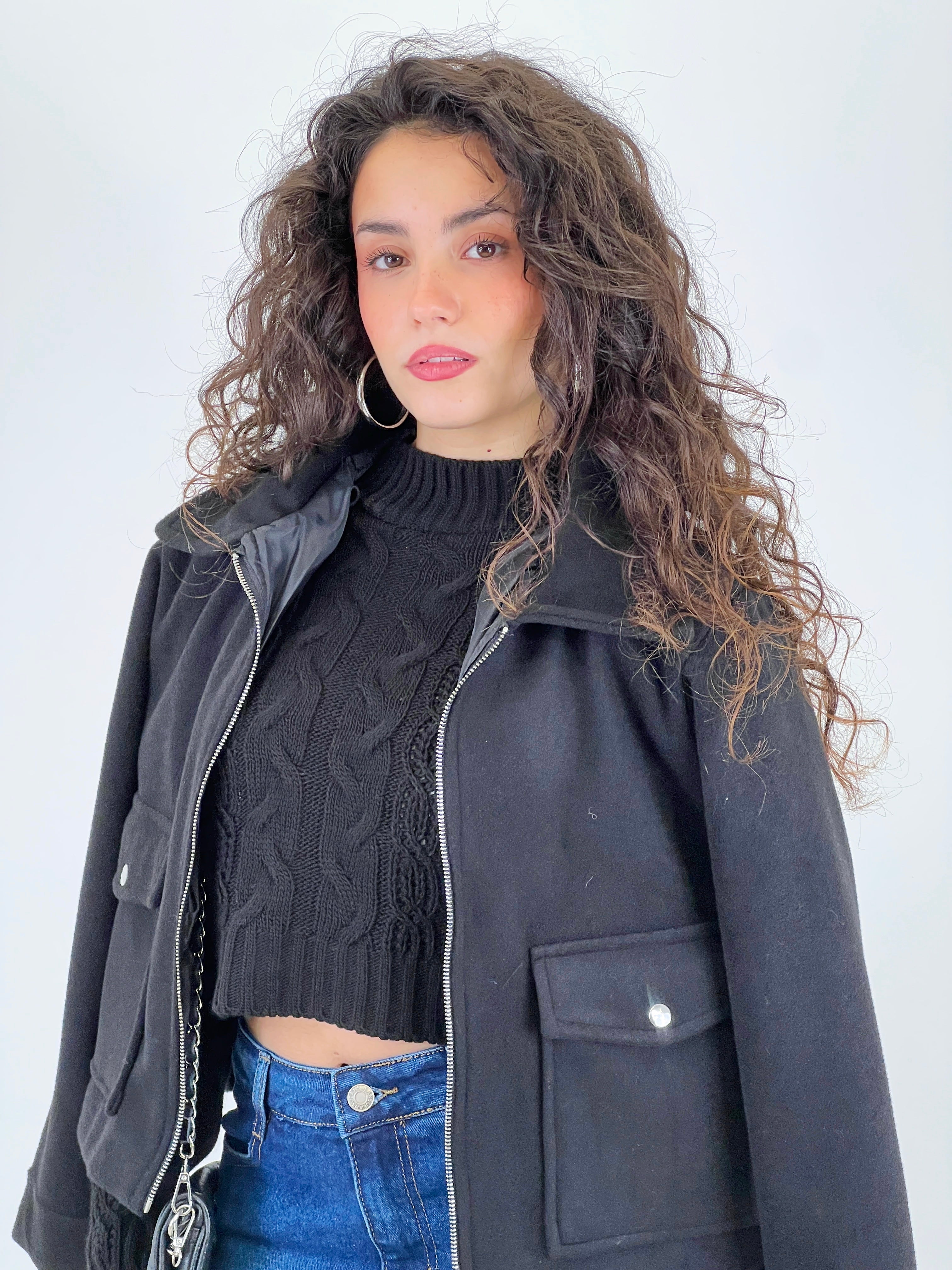 Chaqueta solapa cremallera