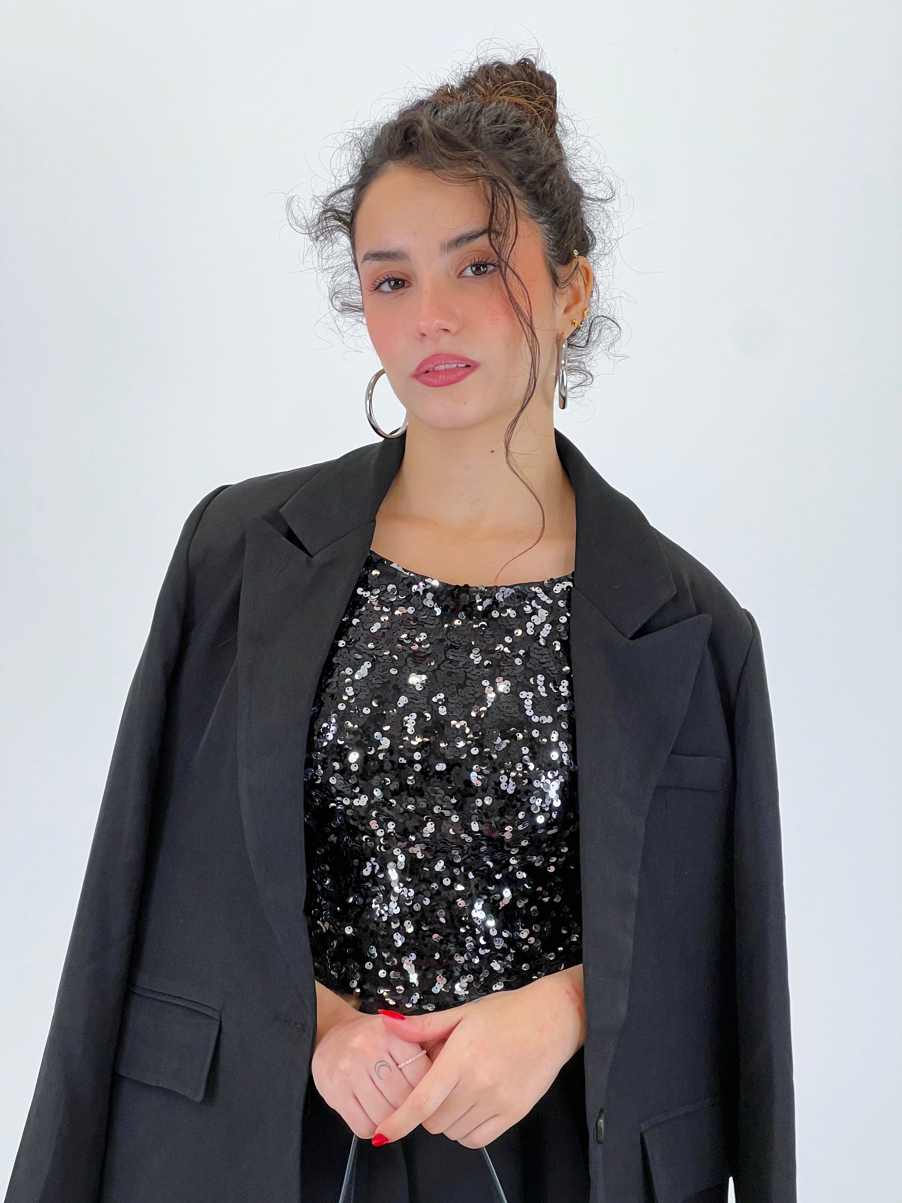 Top tirantes lentejuelas