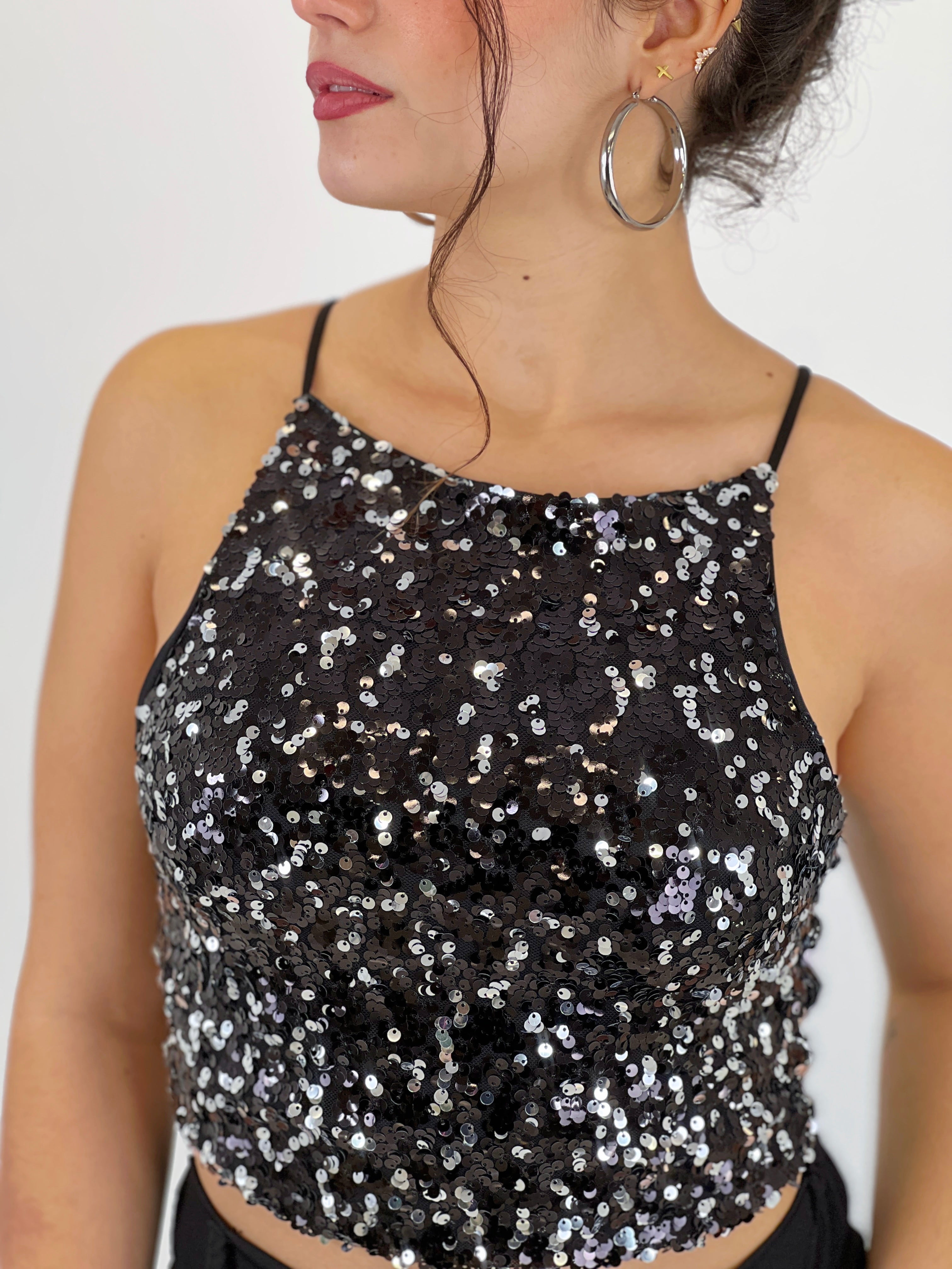 Top tirantes lentejuelas