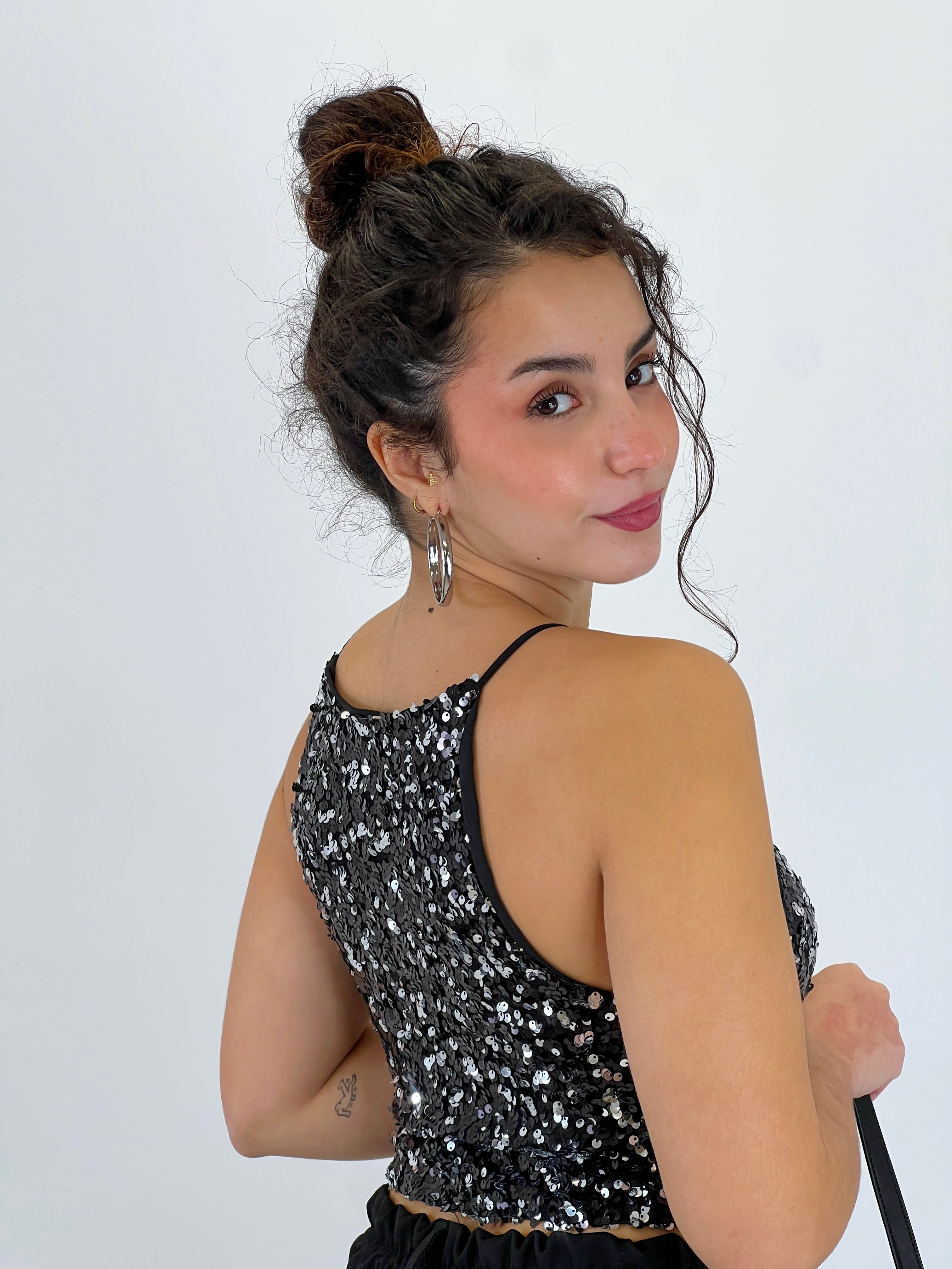 Top tirantes lentejuelas