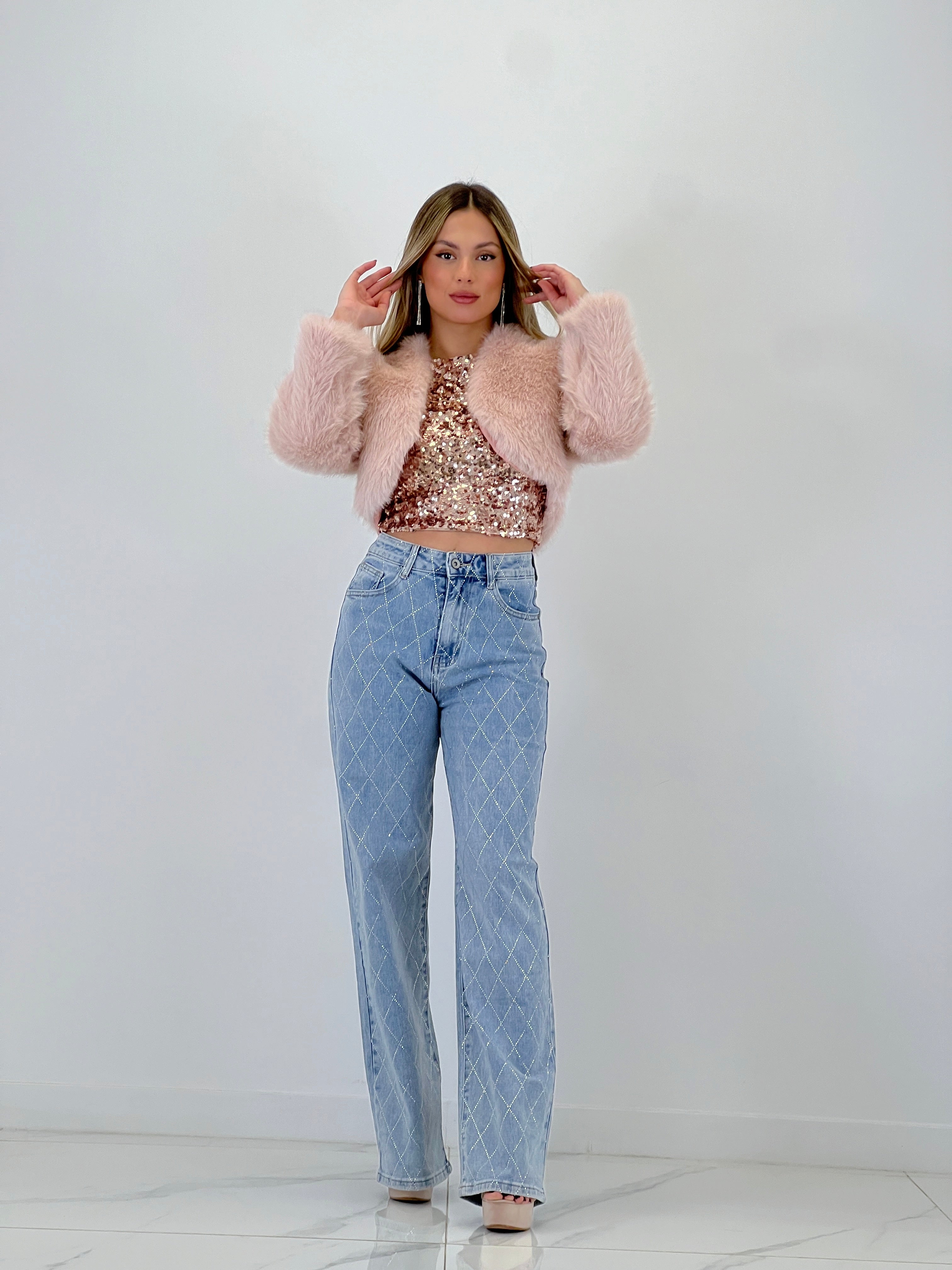 Chaqueta bolero pelo