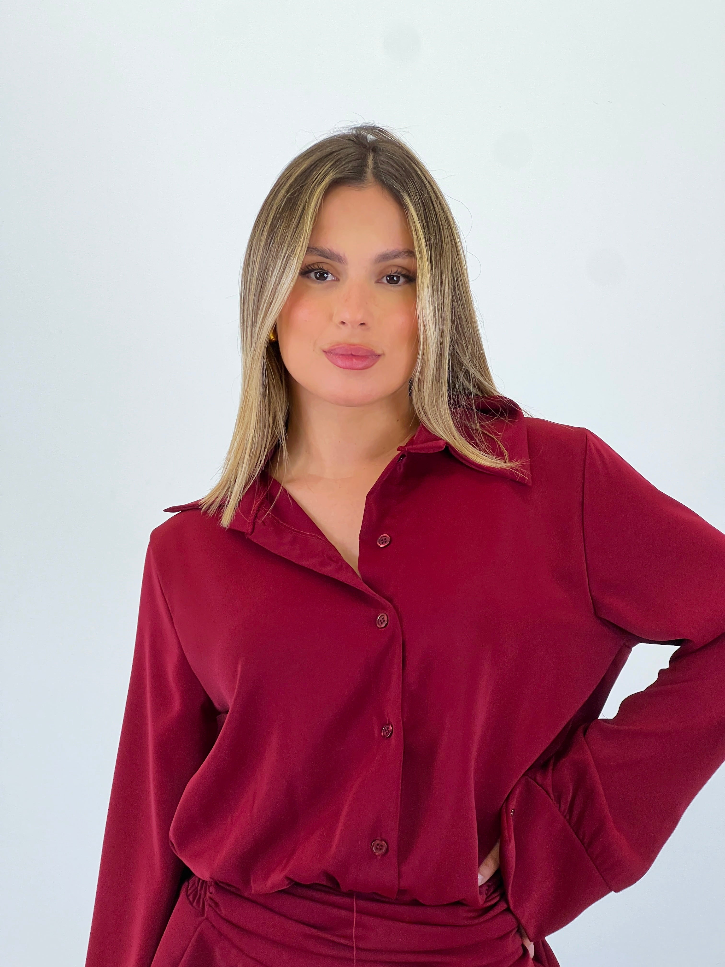 Vestido camisero falda volantes