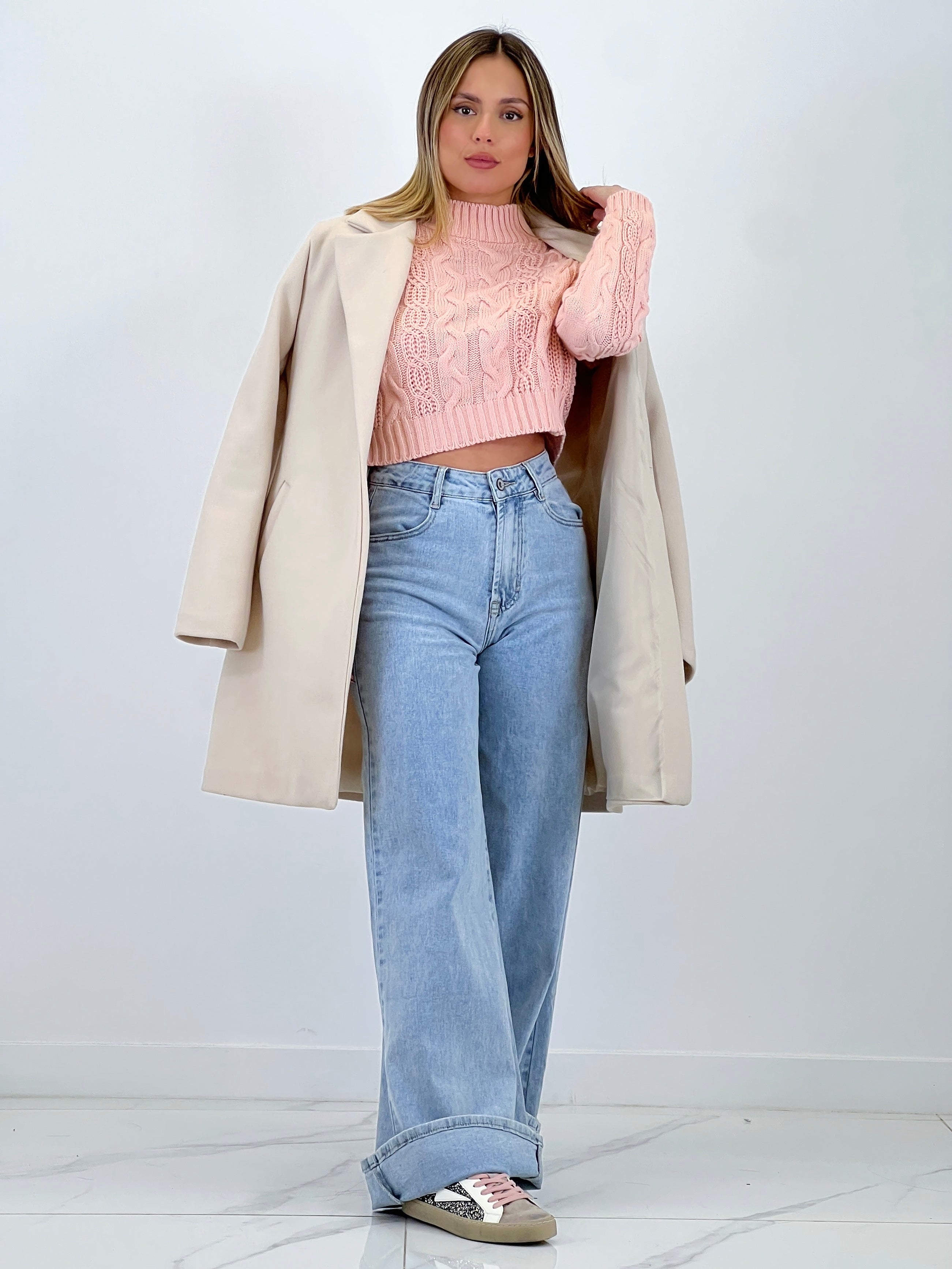 Jeans denim wide leg