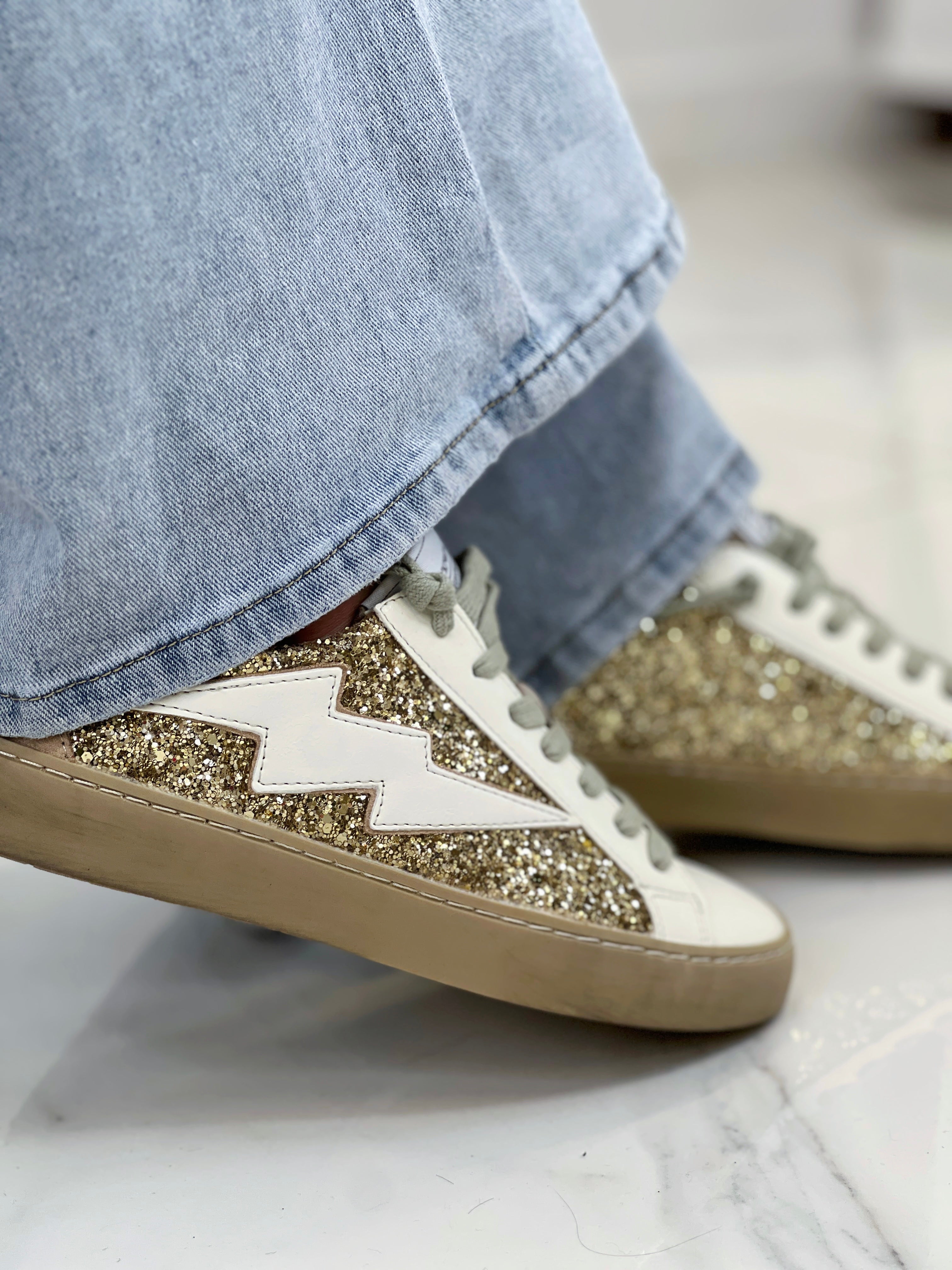 Zapatillas rayo brillo