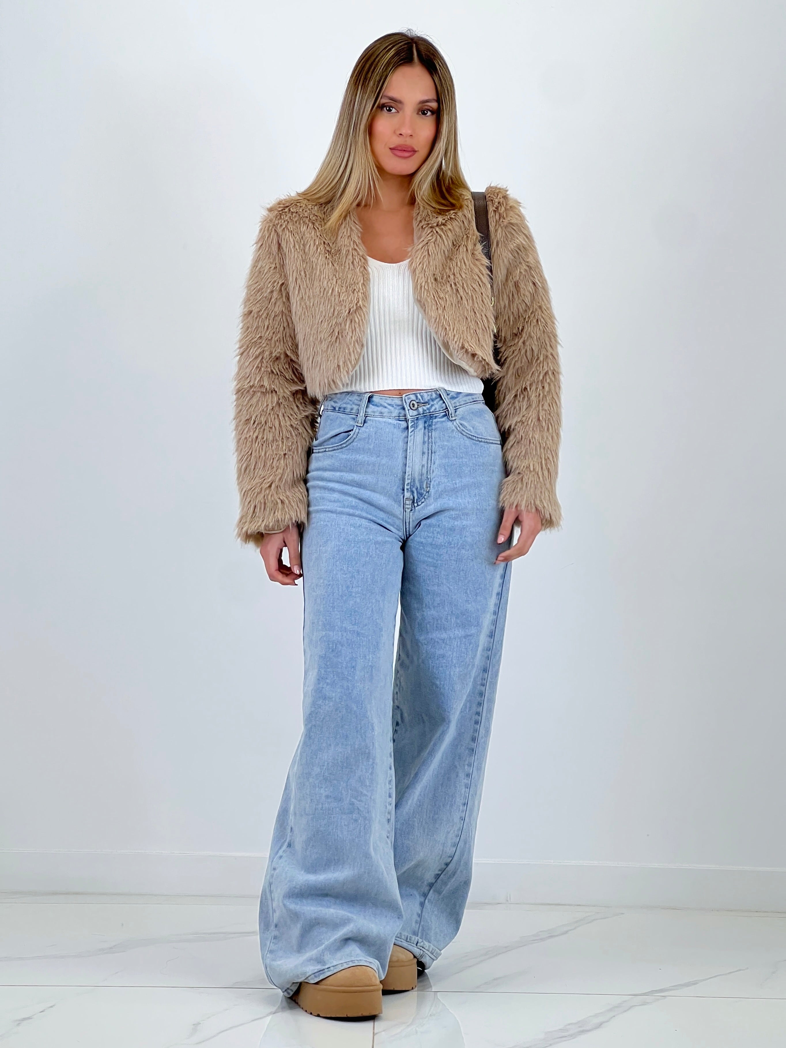 Jeans denim wide leg