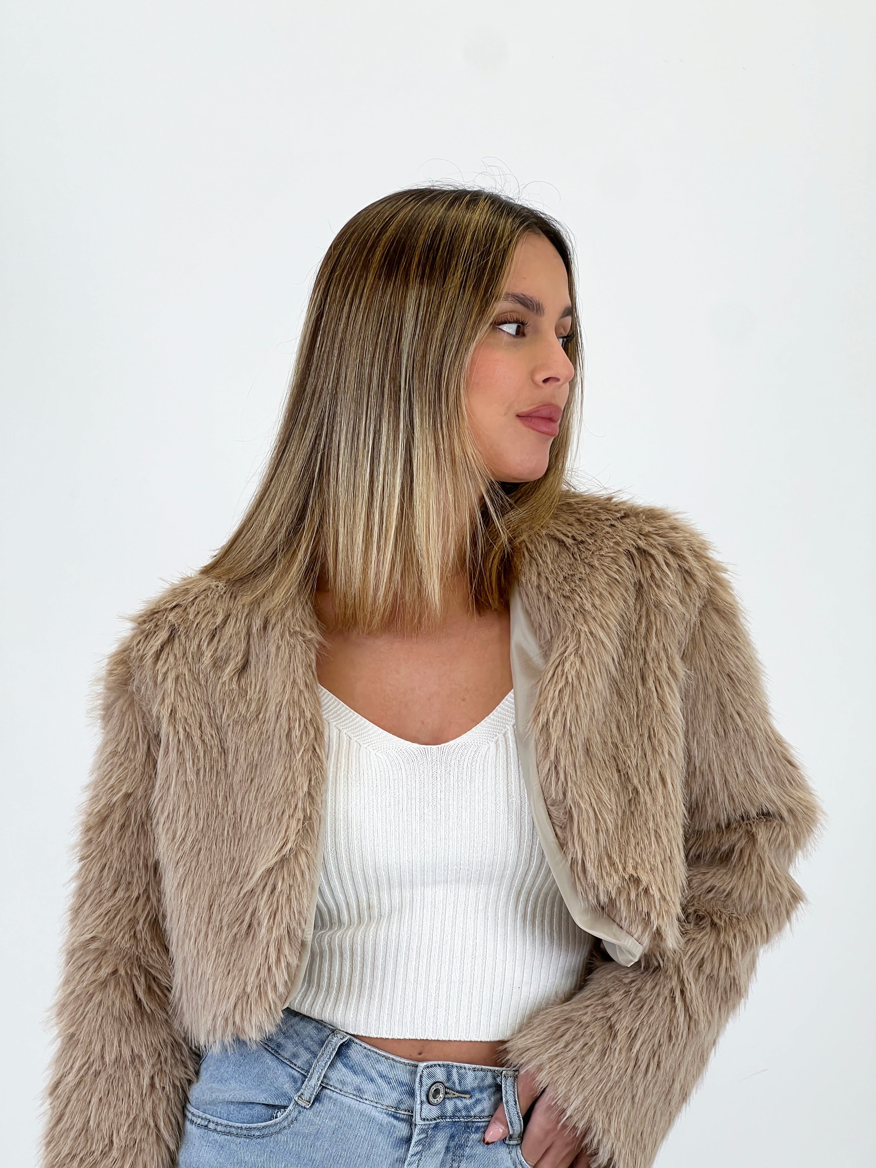 Chaqueta bolero pelo