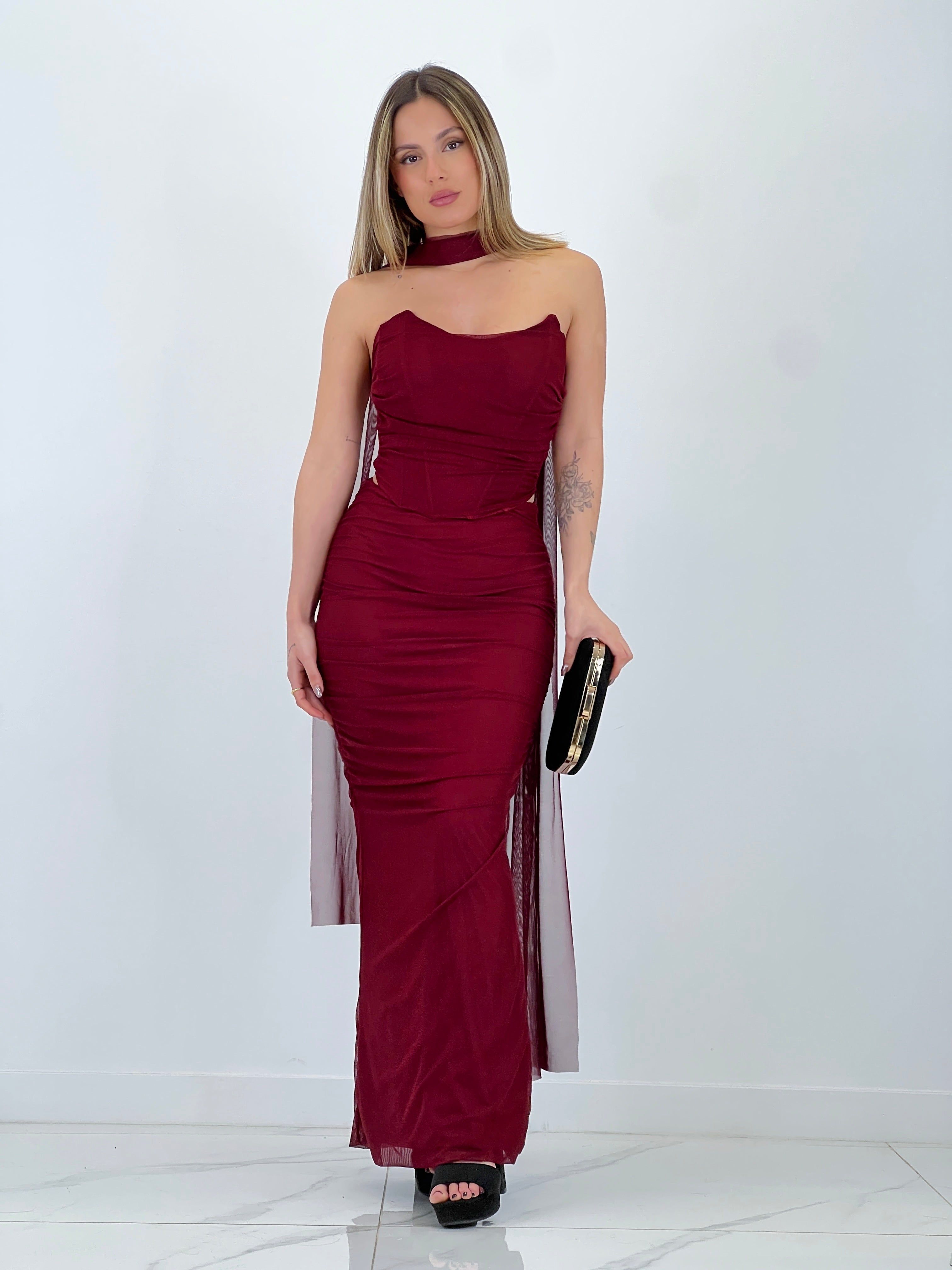 Conjunto tul corsé y falda