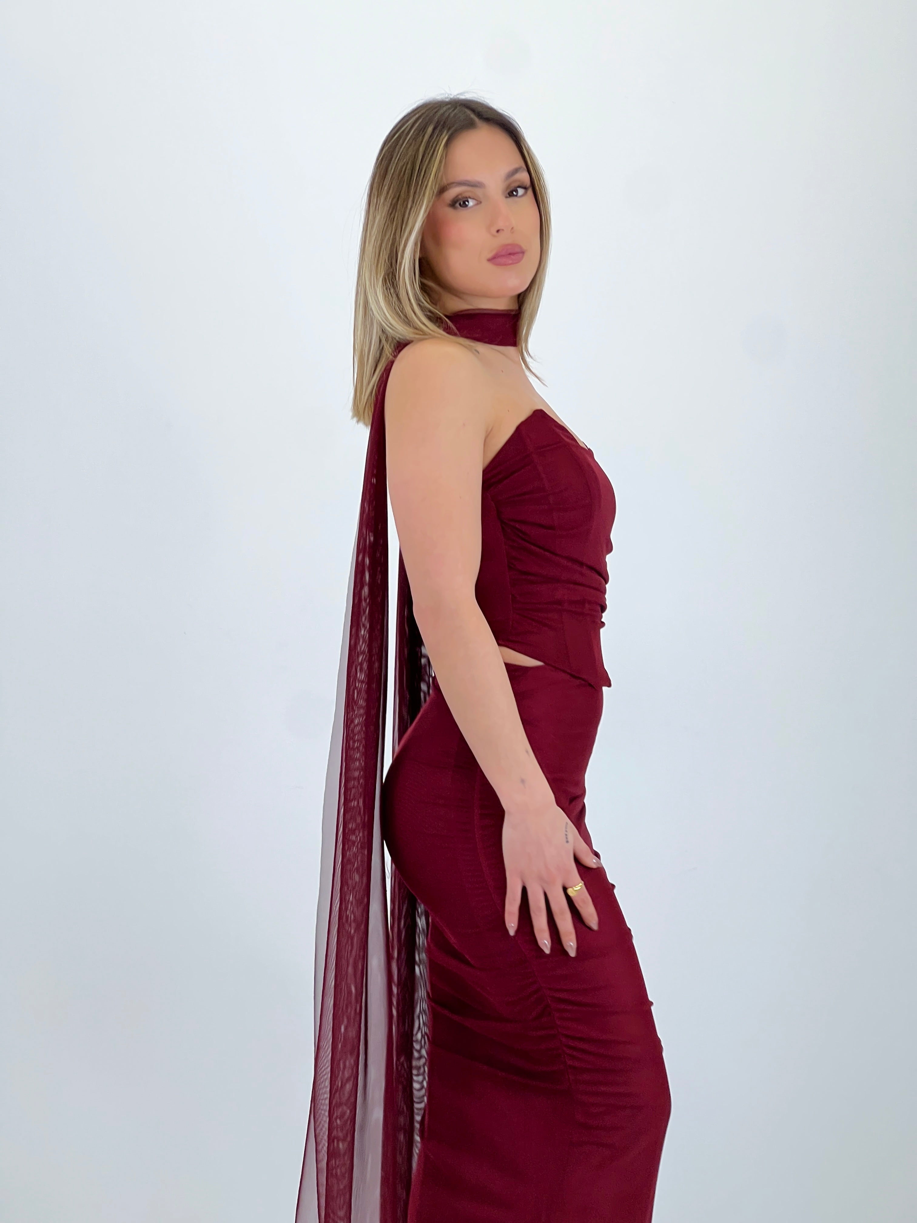 Conjunto tul corsé y falda