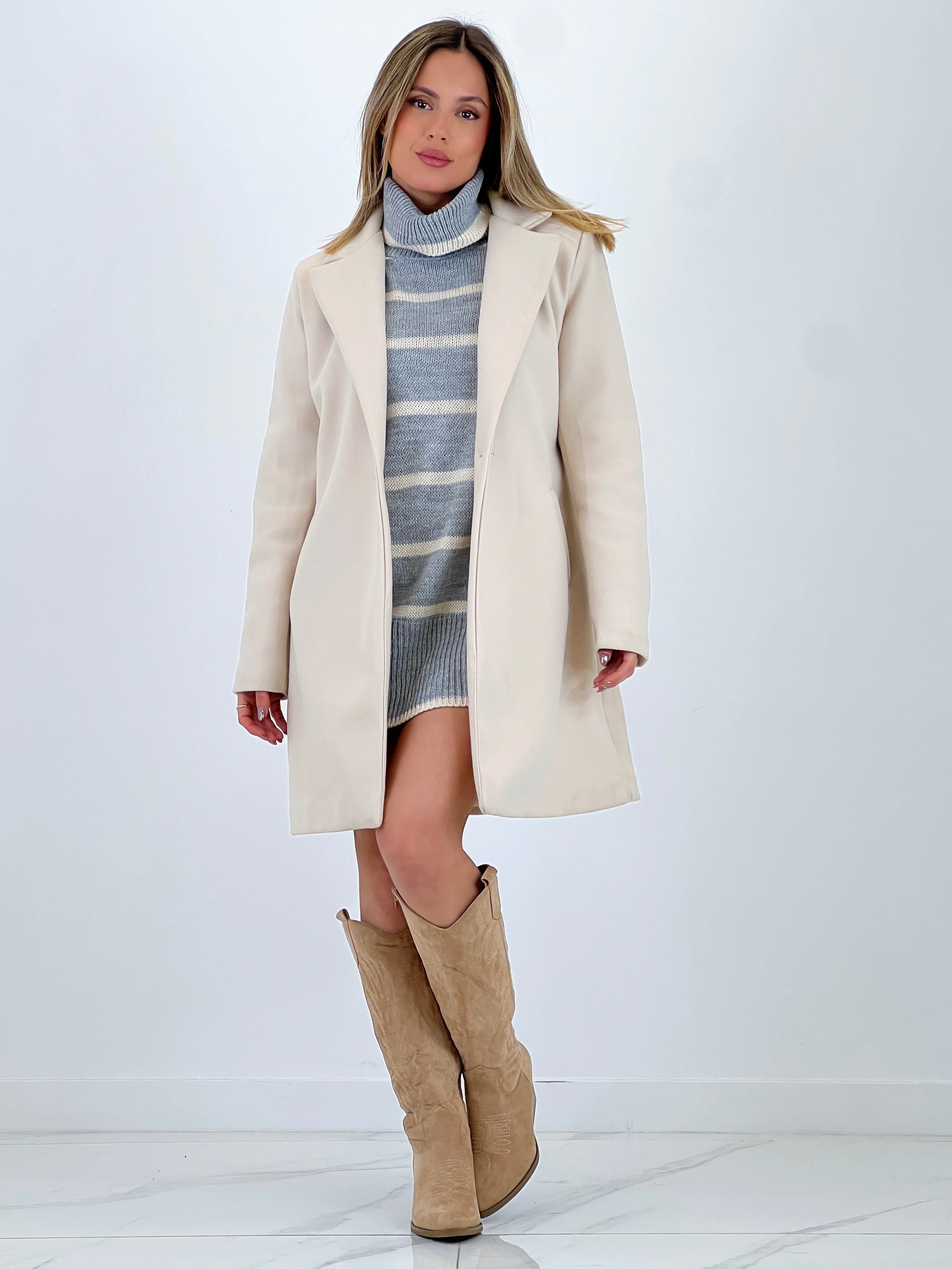 Jersey básico riscas gola subida