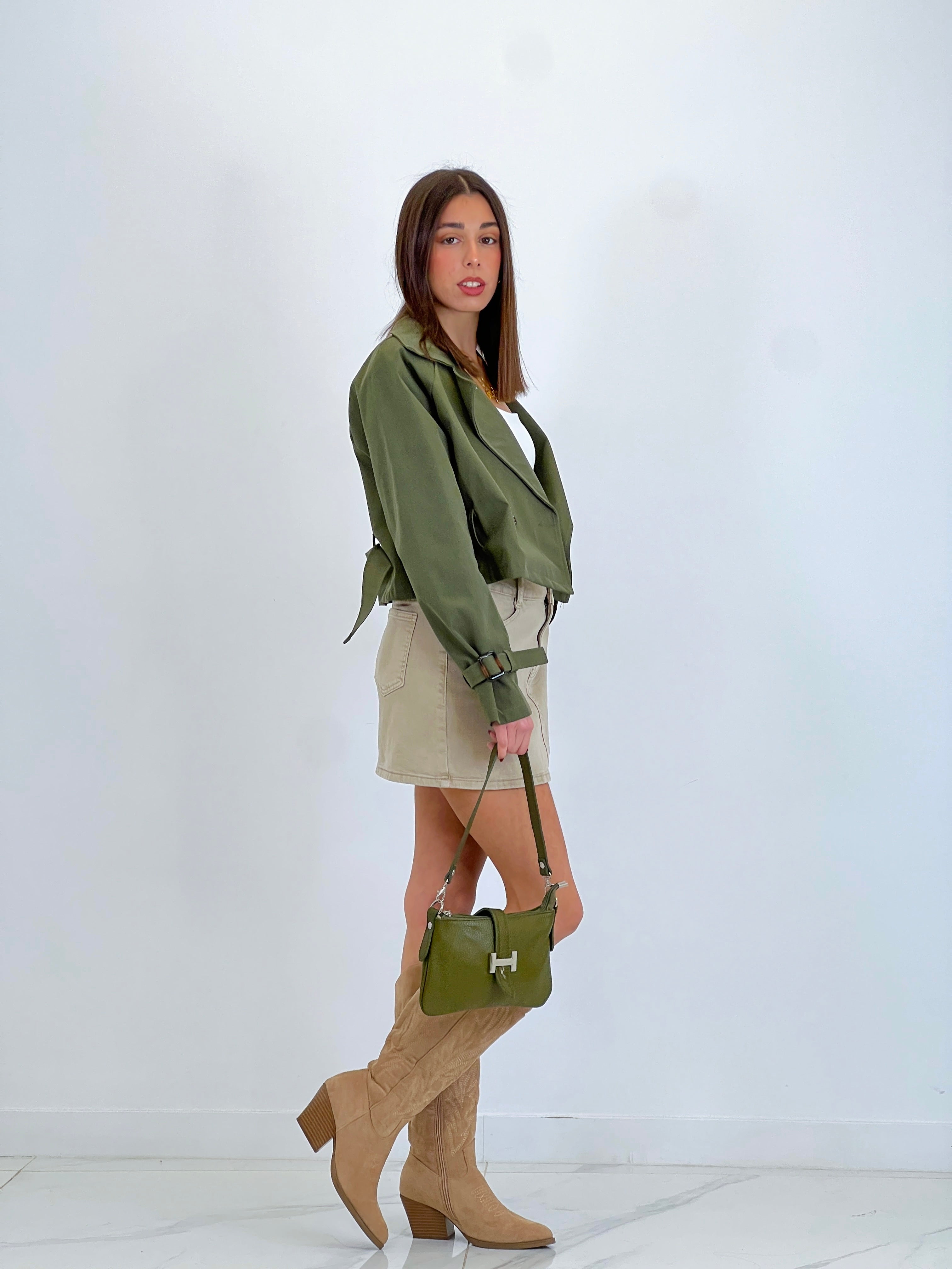 Belted trench jacket