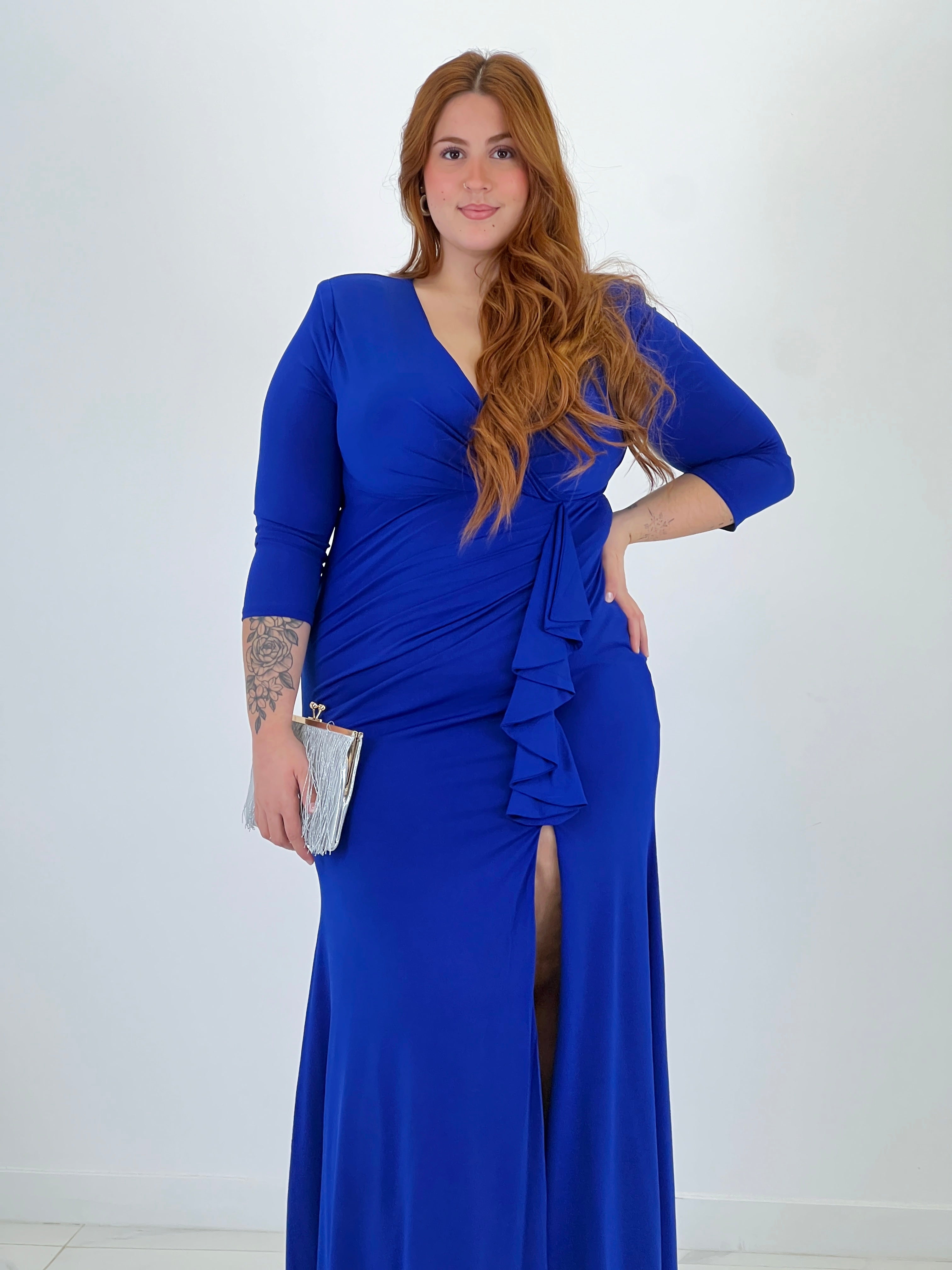 Vestido con manga y volante Xenia