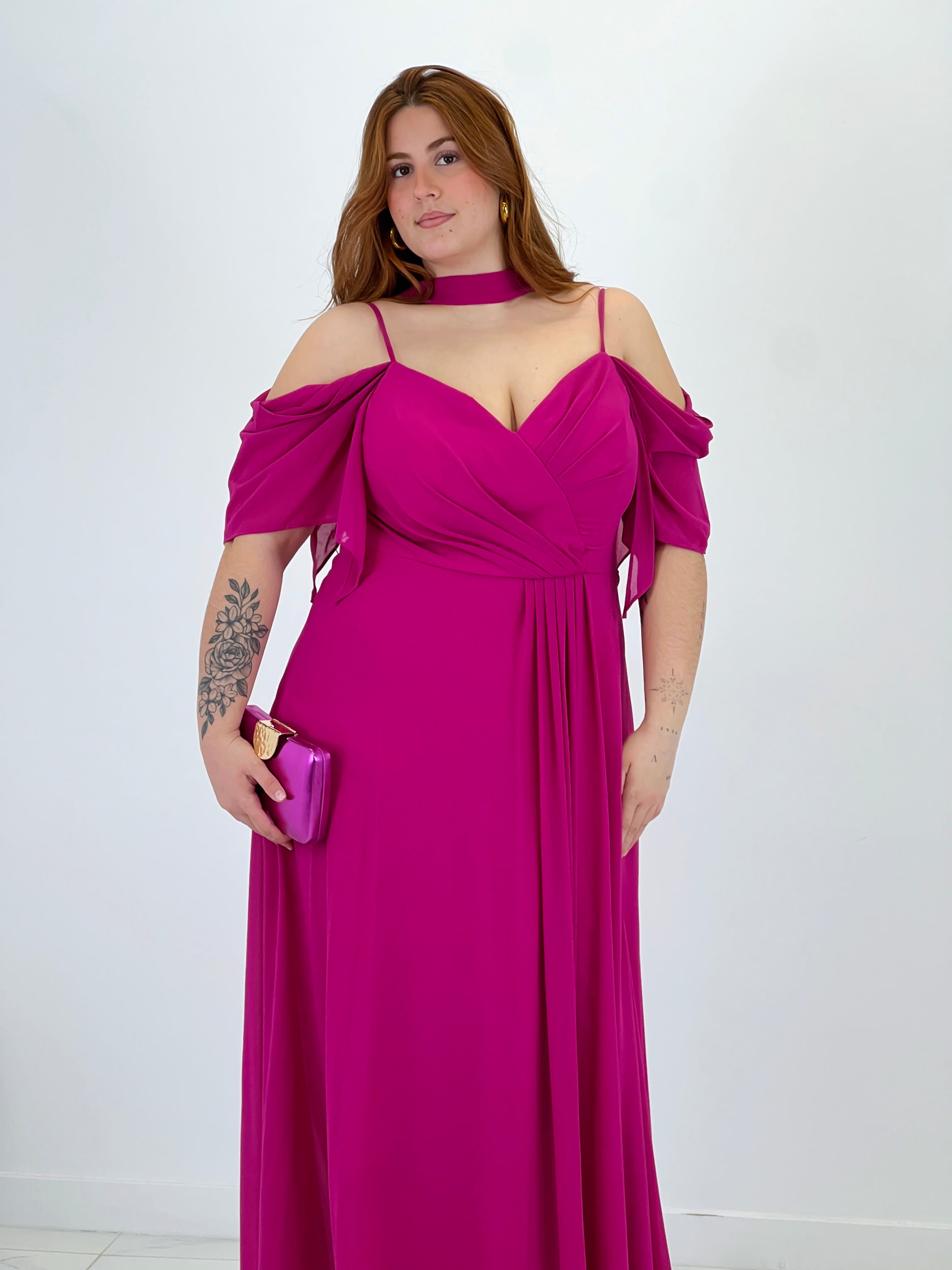 Vestido manga caída Elia