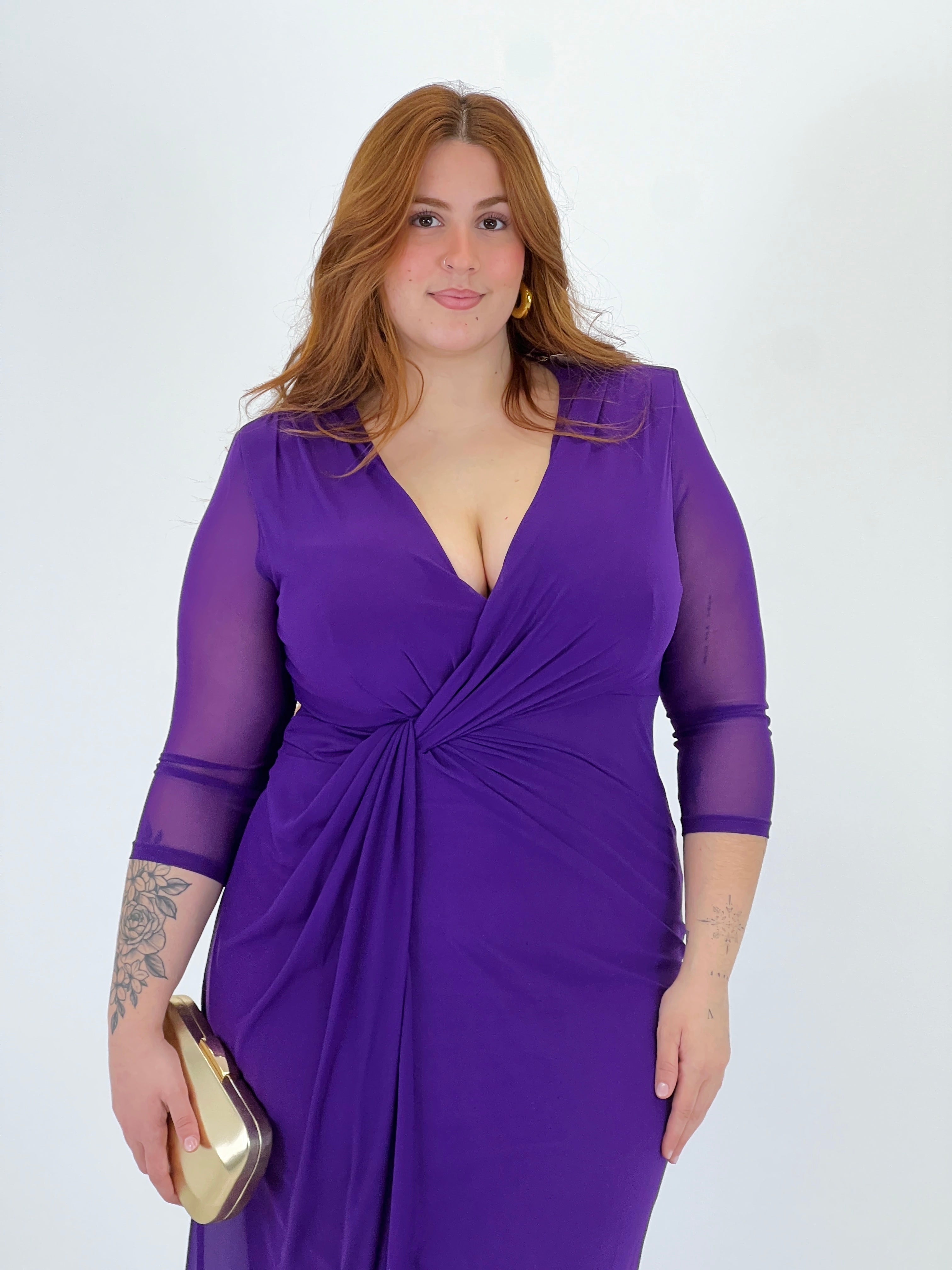 Vestido midi con manga Glenda