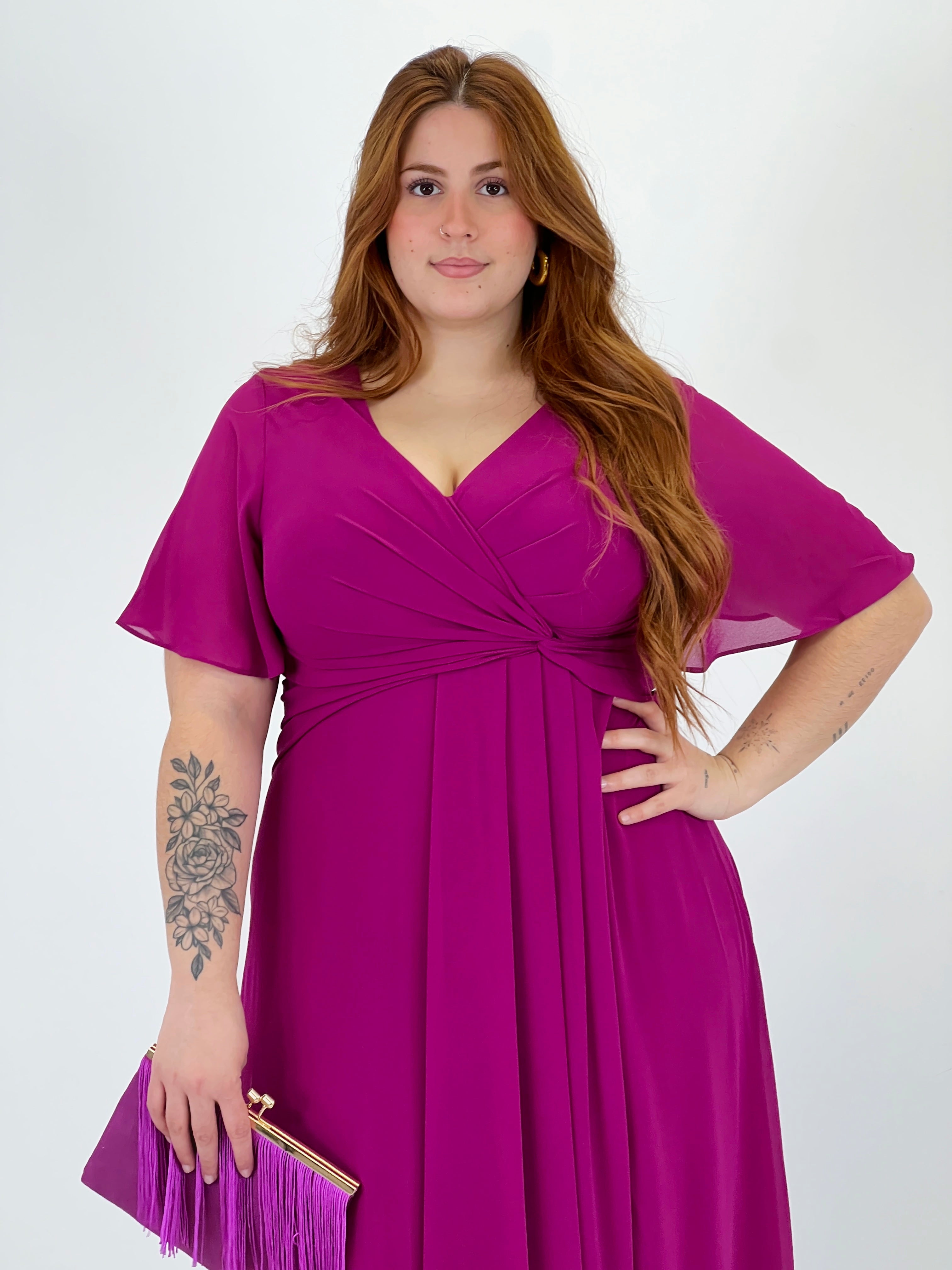 Donna dress with sleeves