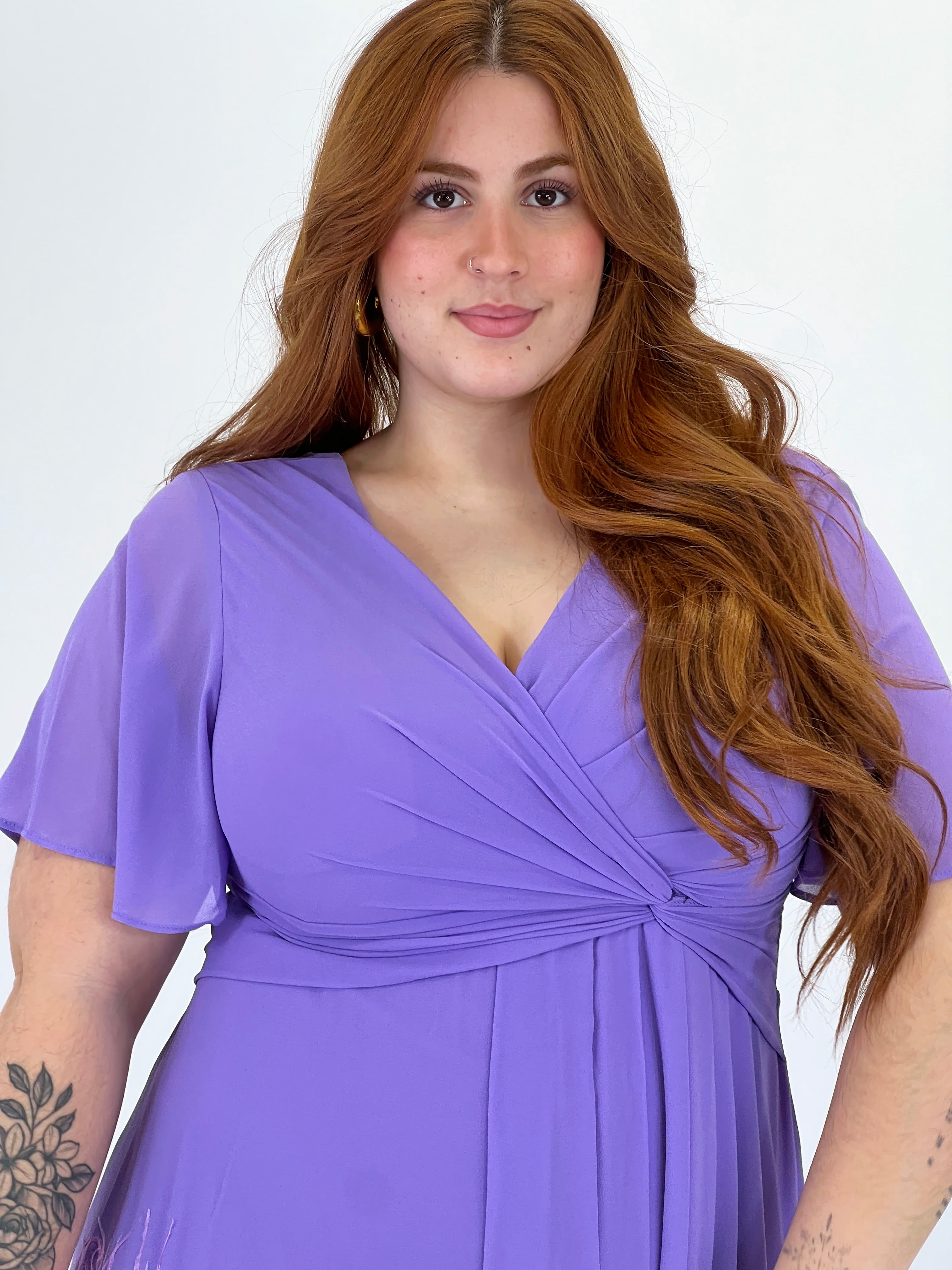 Donna dress with sleeves