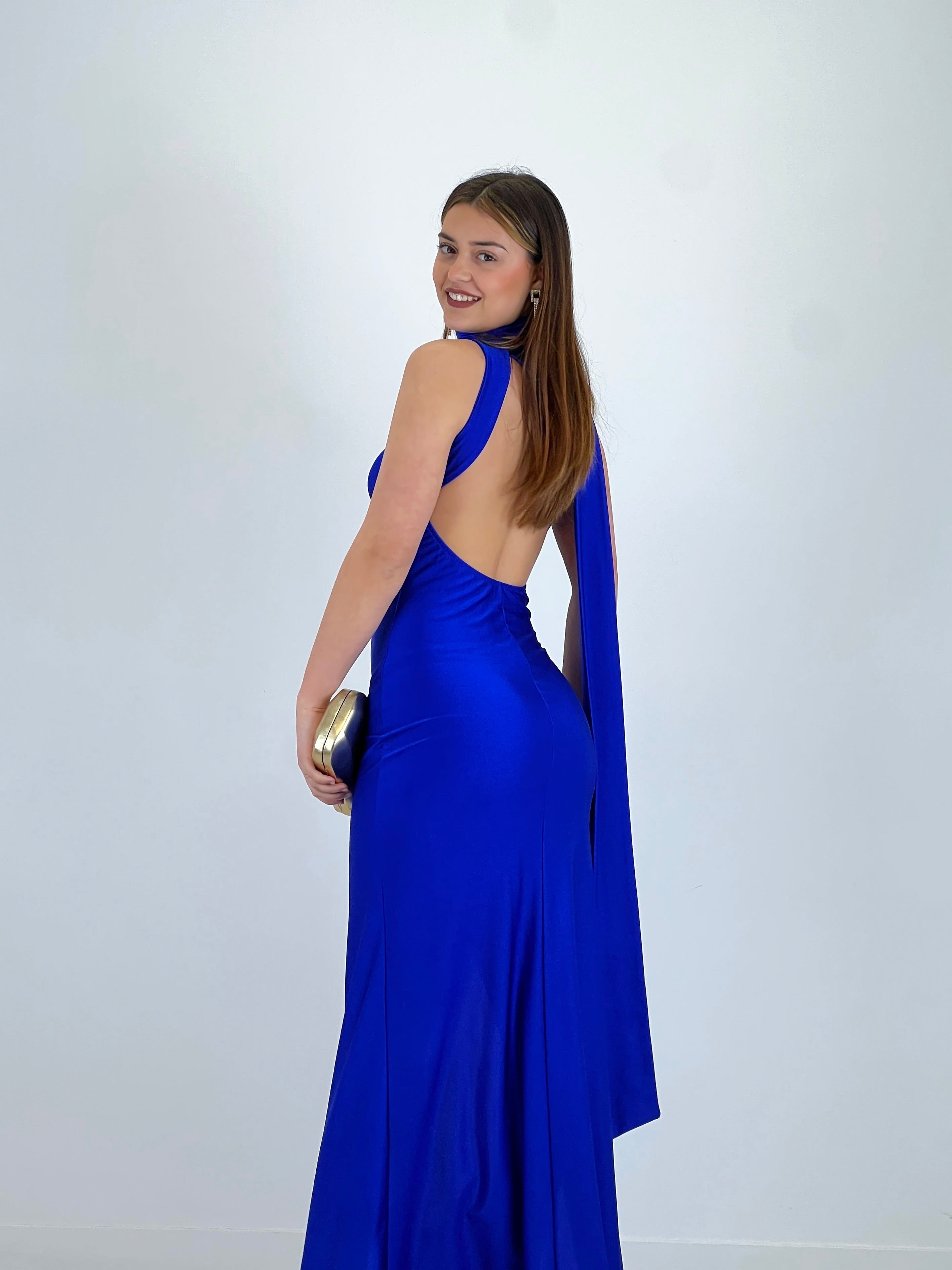 Vestido assimétrico satinado Sidney