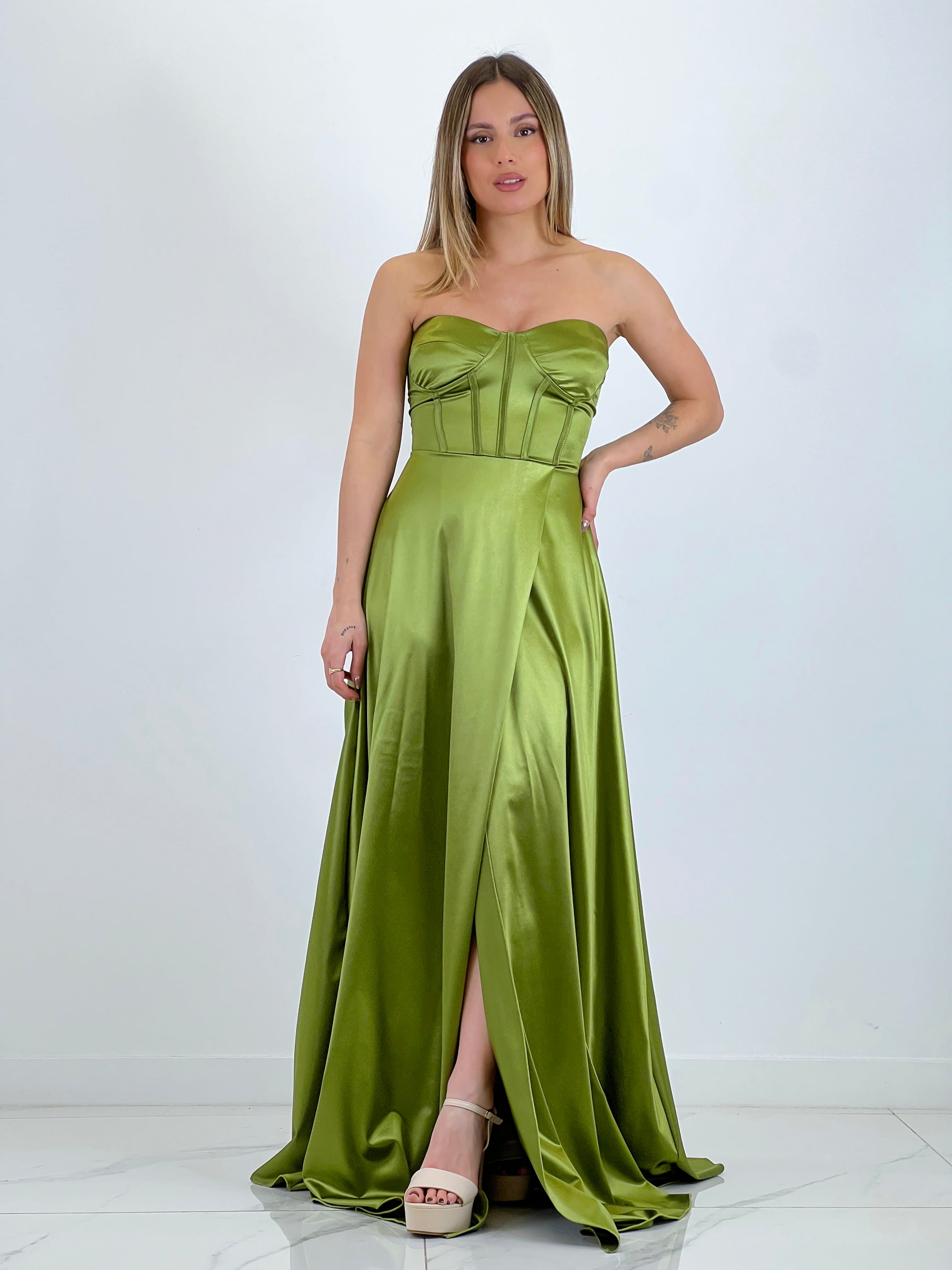 Vestido satinado Nelia