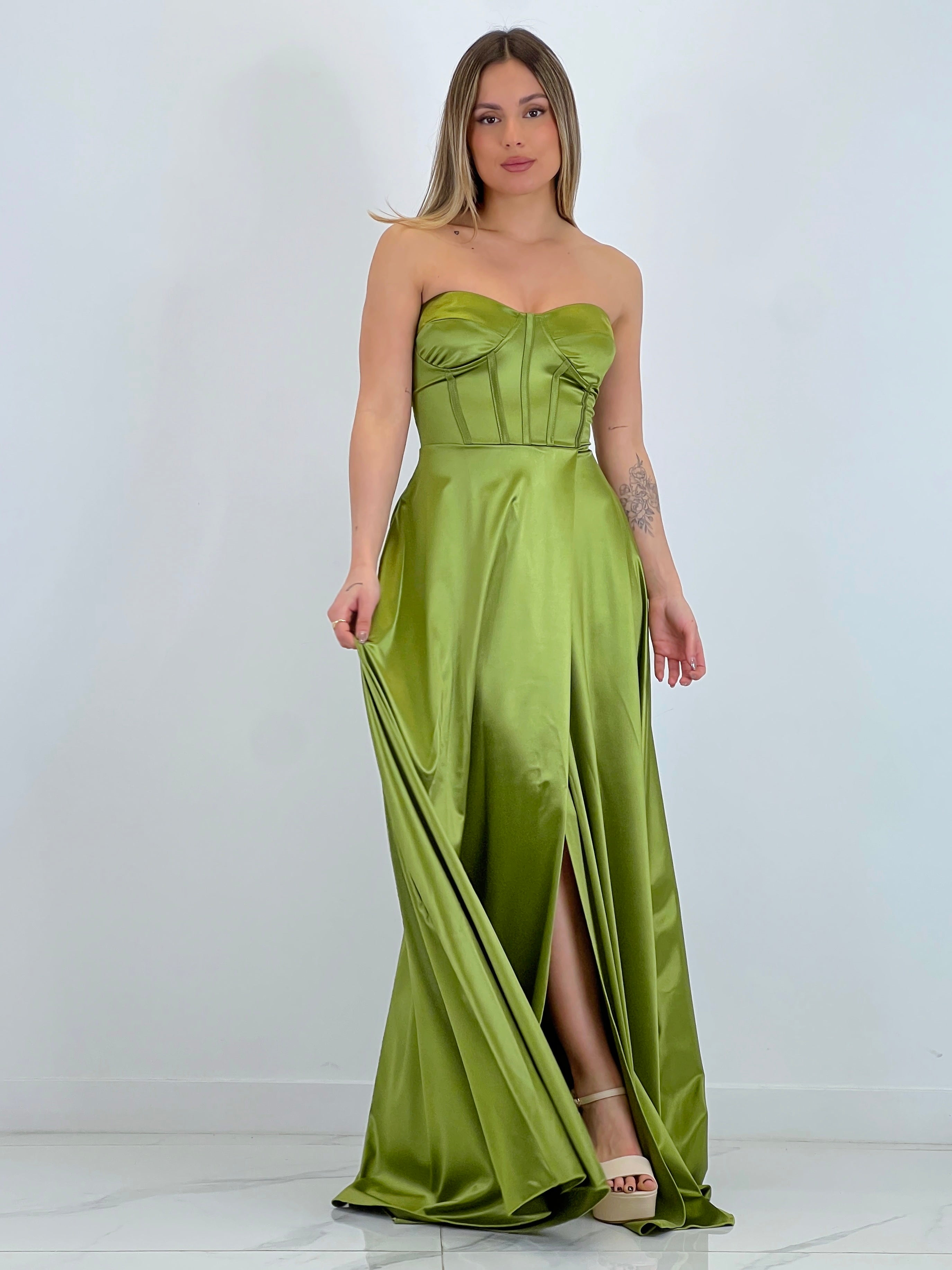 Vestido satinado Nelia