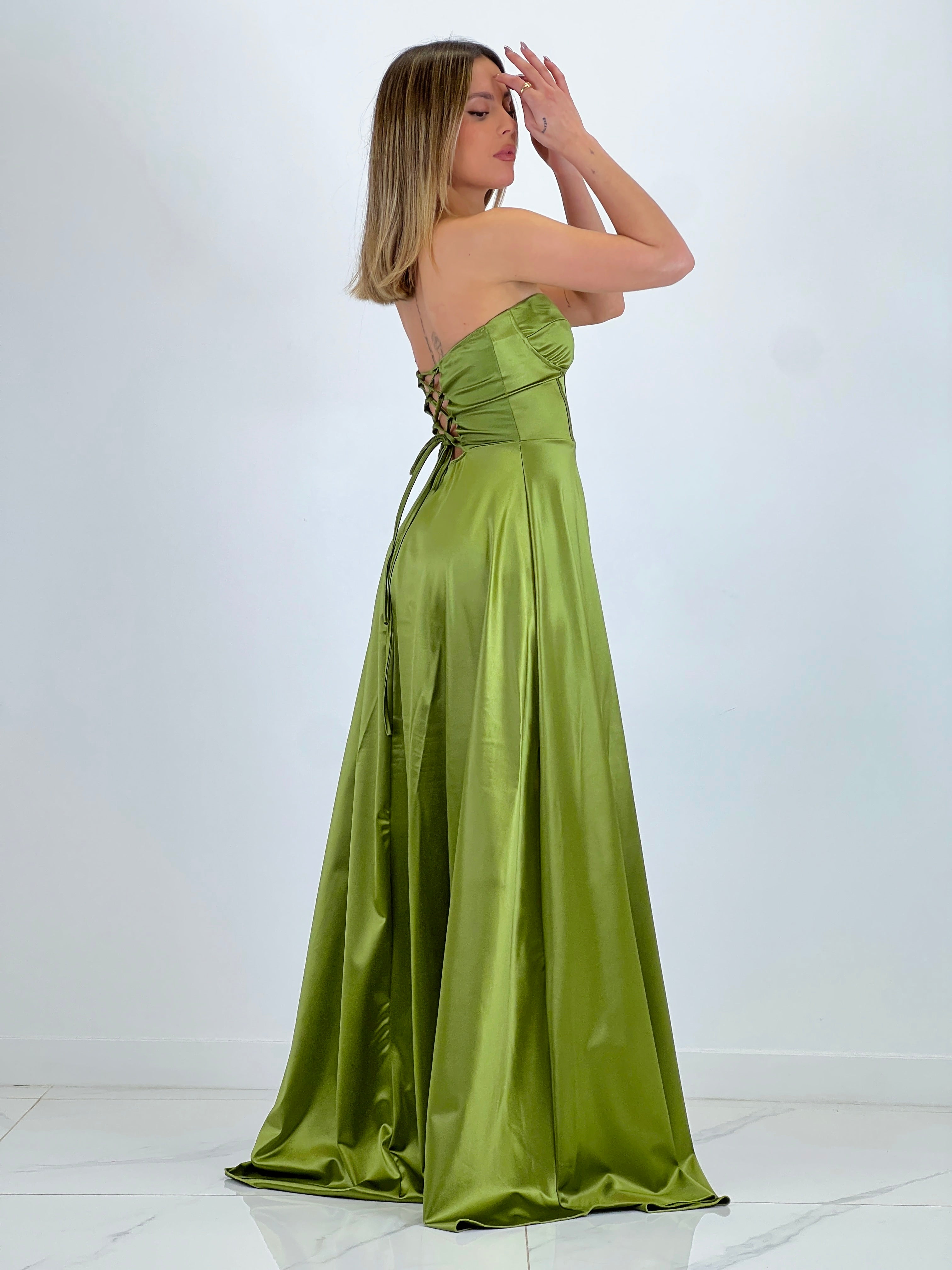 Vestido satinado Nelia