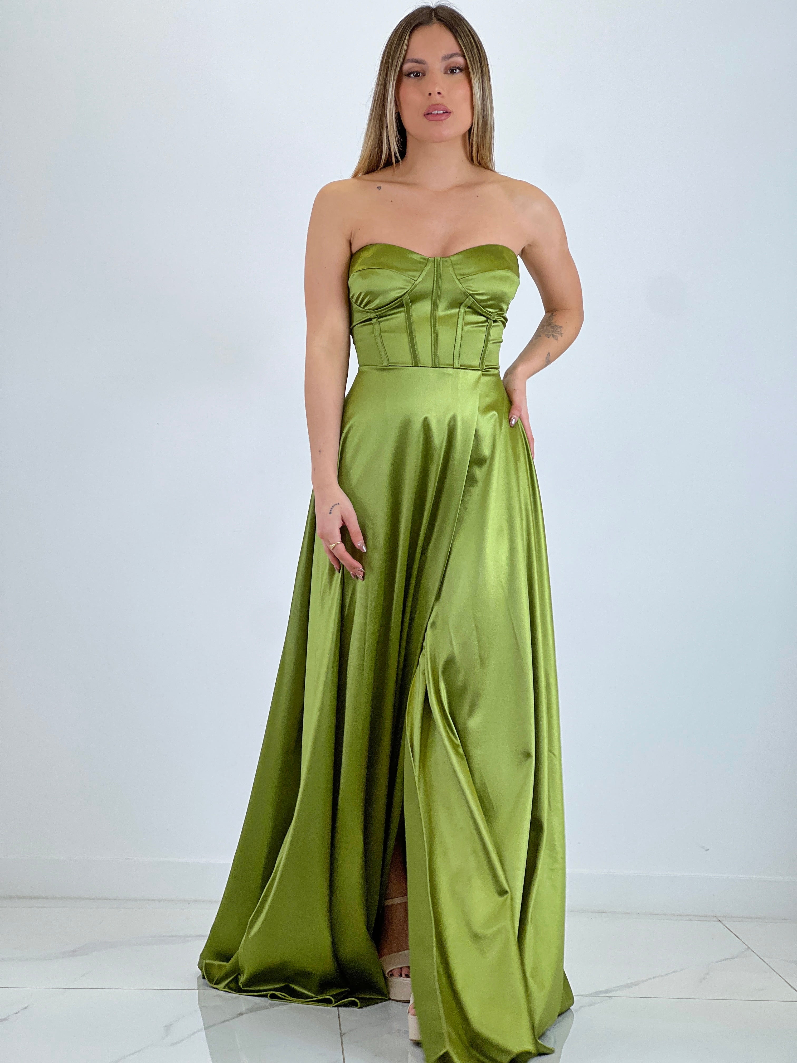 Vestido satinado Nelia