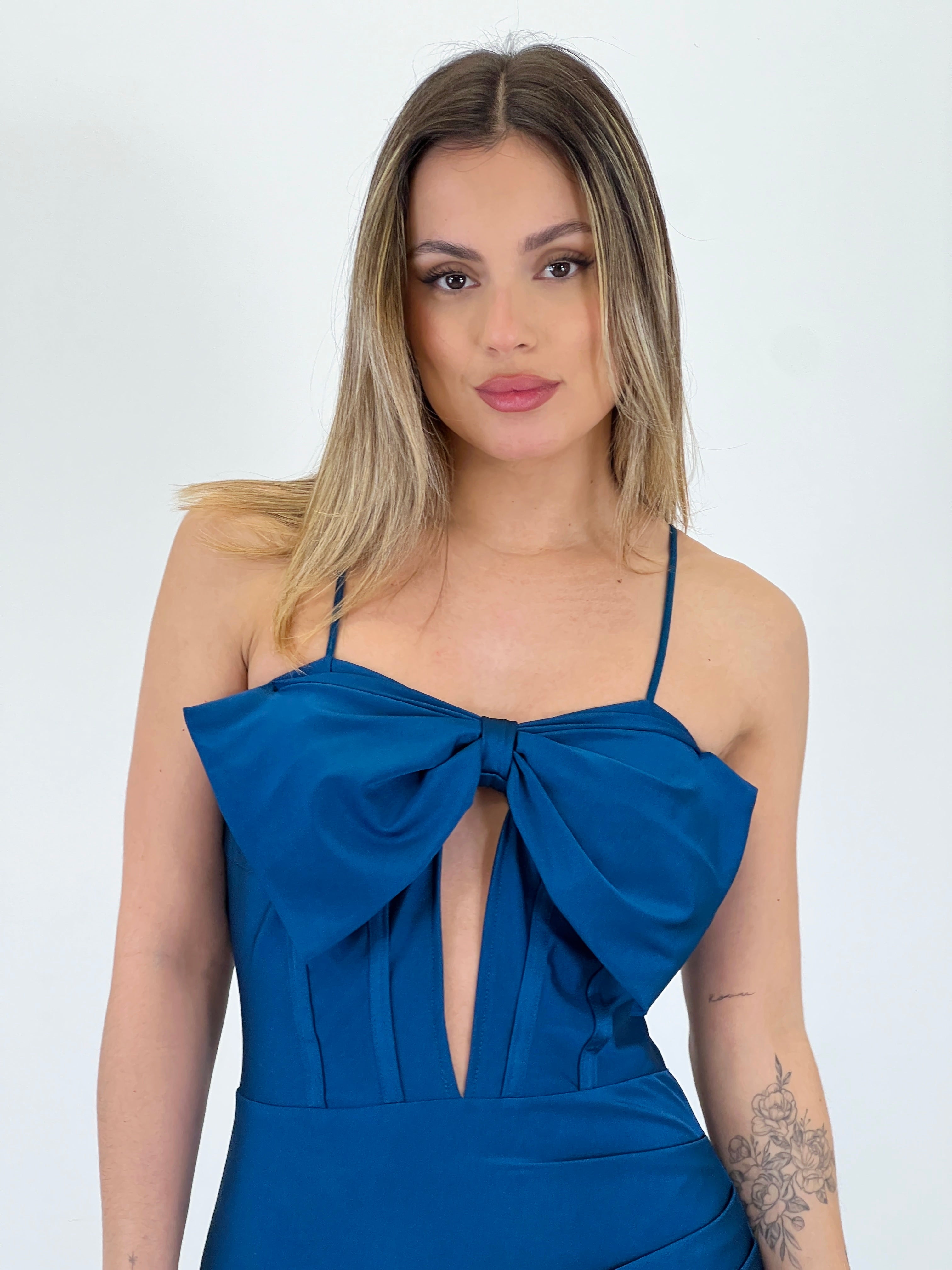 Vestido escote lazo Olimpia