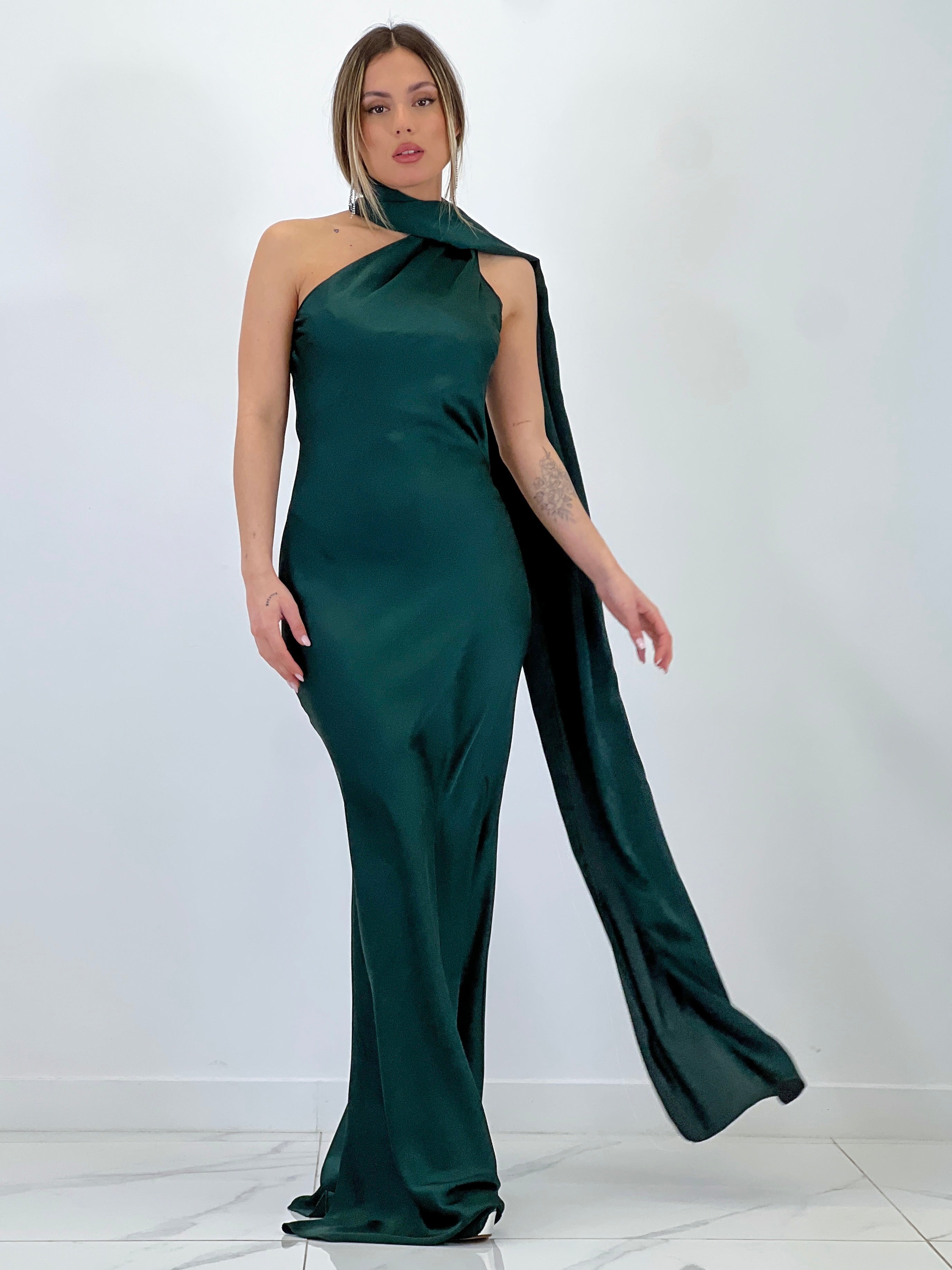 Vestido raso choker Priscila