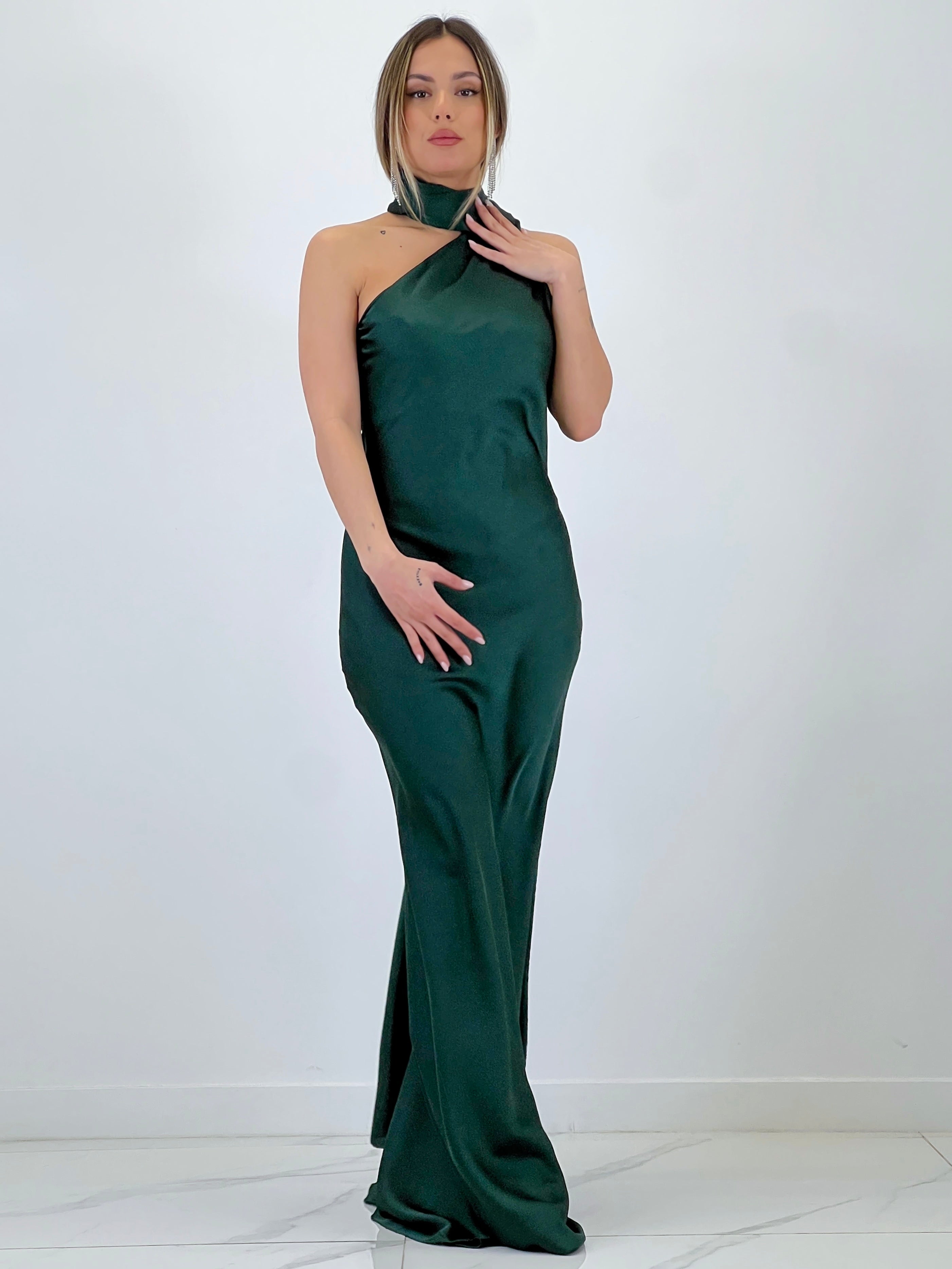 Vestido raso choker Priscila