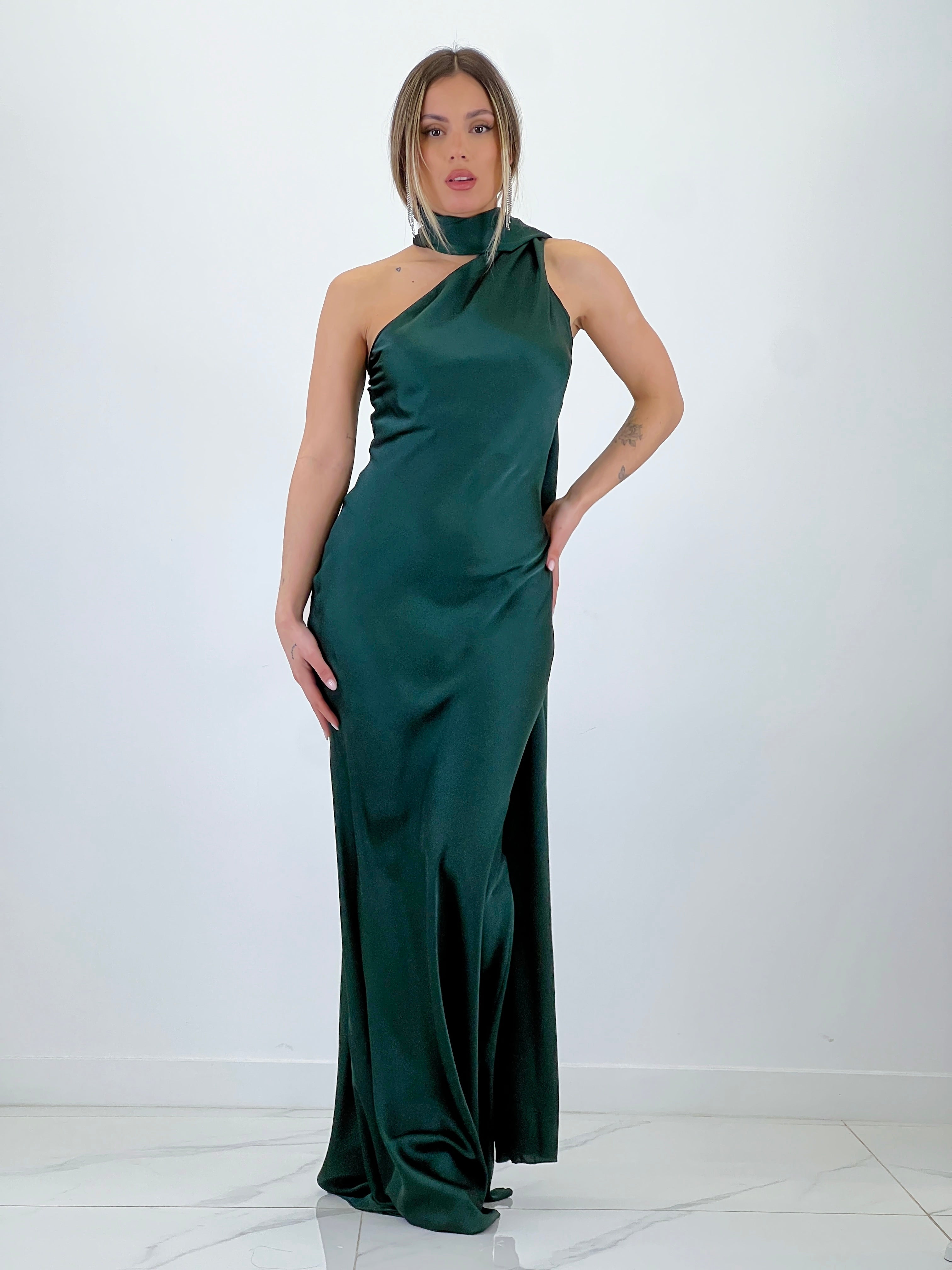 Vestido raso choker Priscila