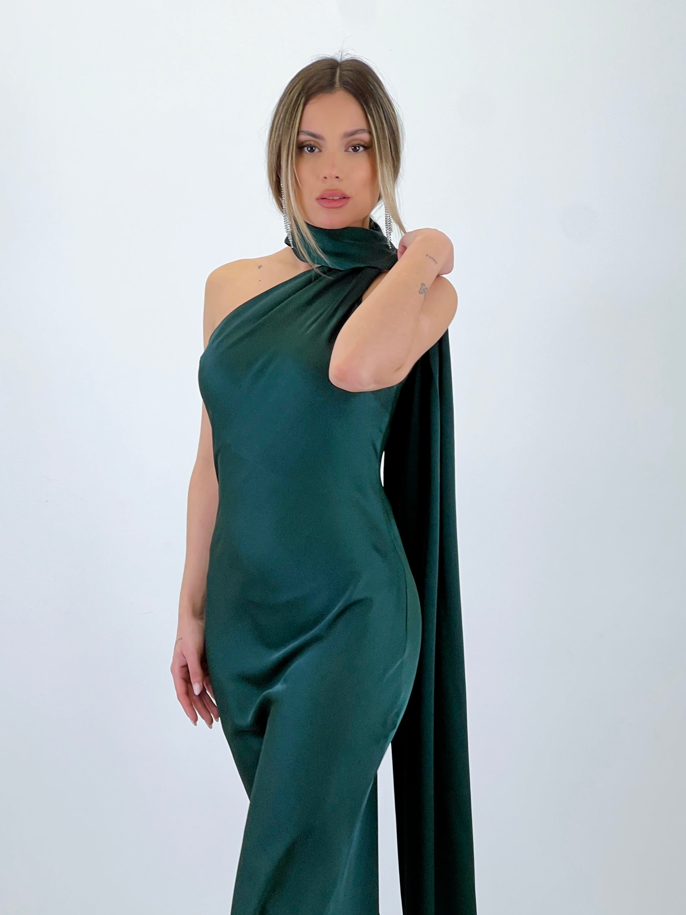 Vestido raso choker Priscila