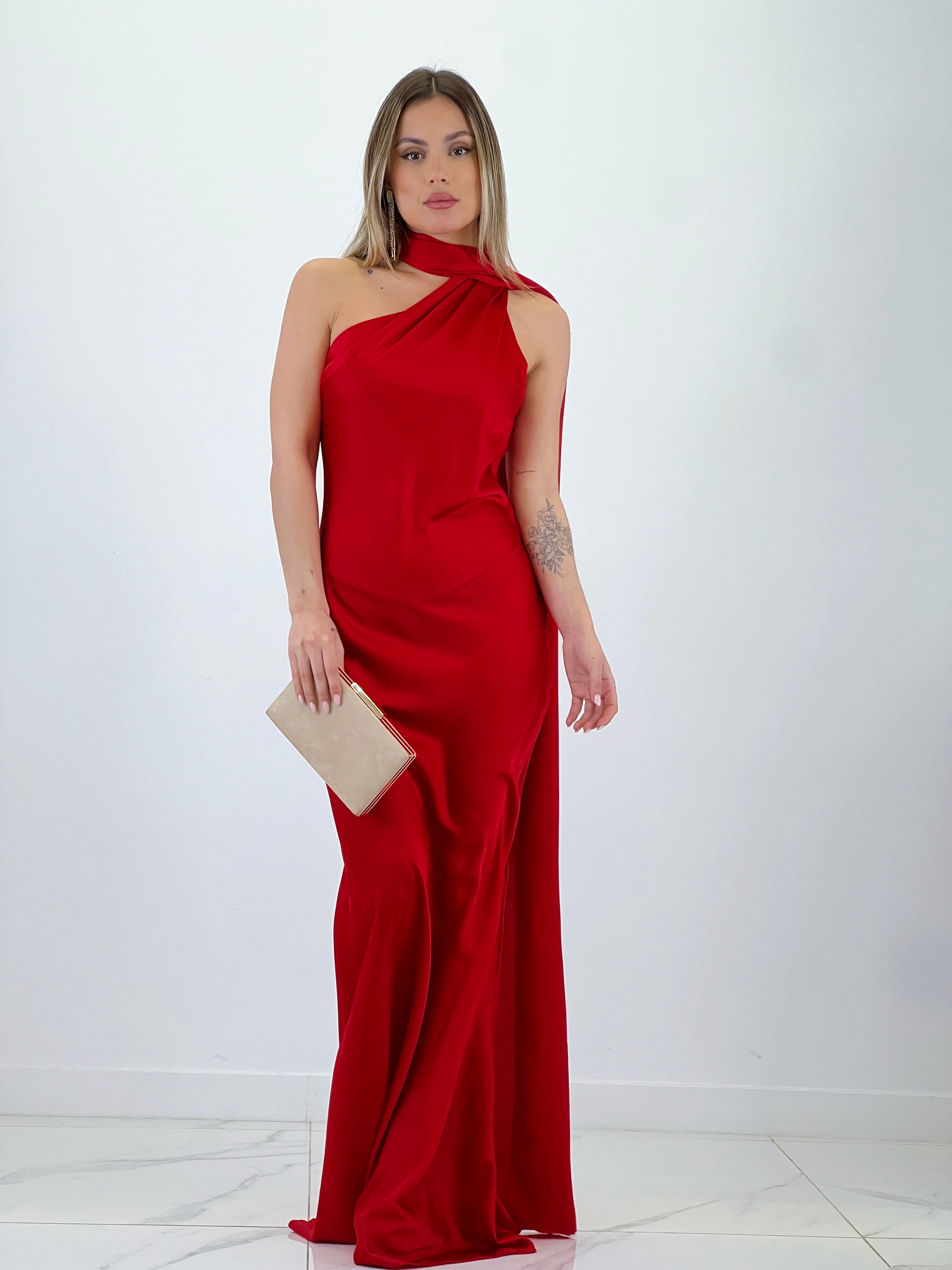 Vestido raso choker Priscila