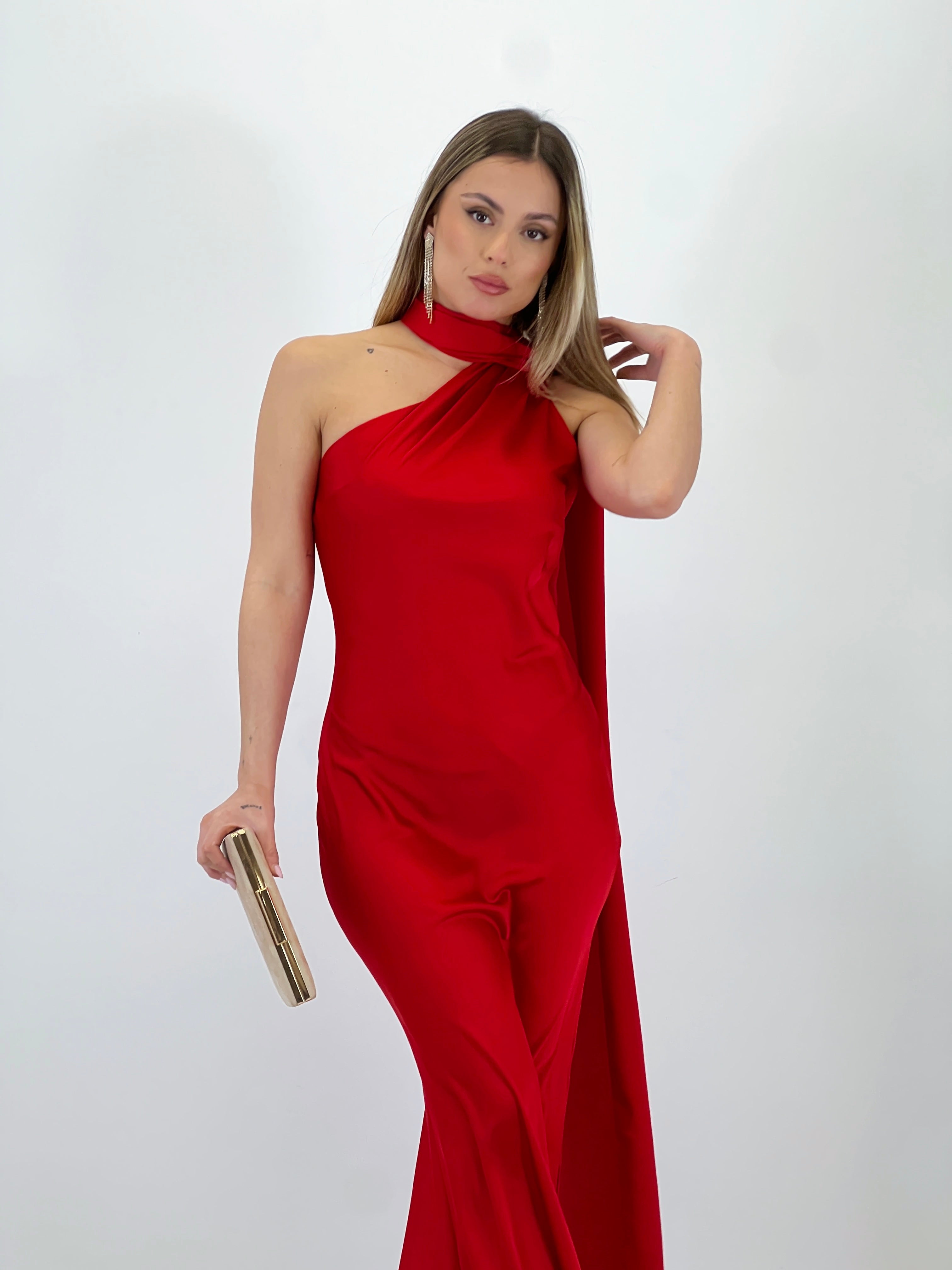 Vestido raso choker Priscila