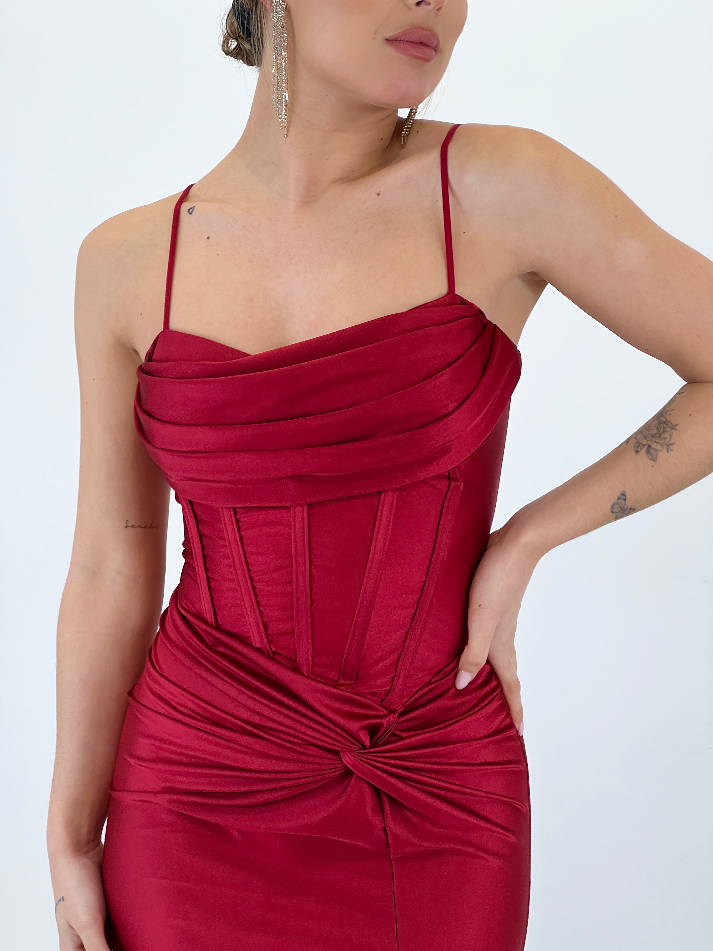 Vestido nudo fruncido Victoria