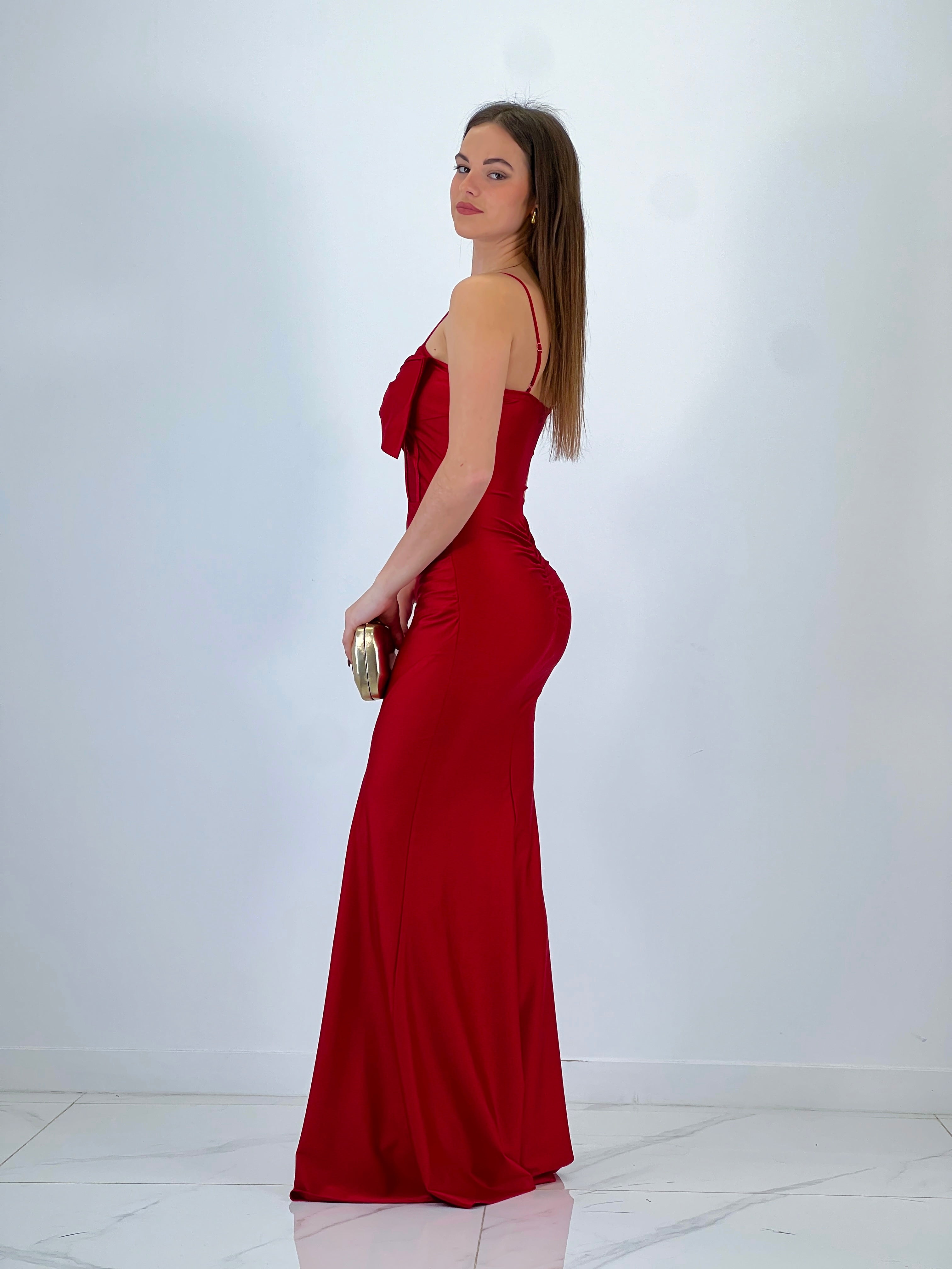 Vestido escote lazo Olimpia